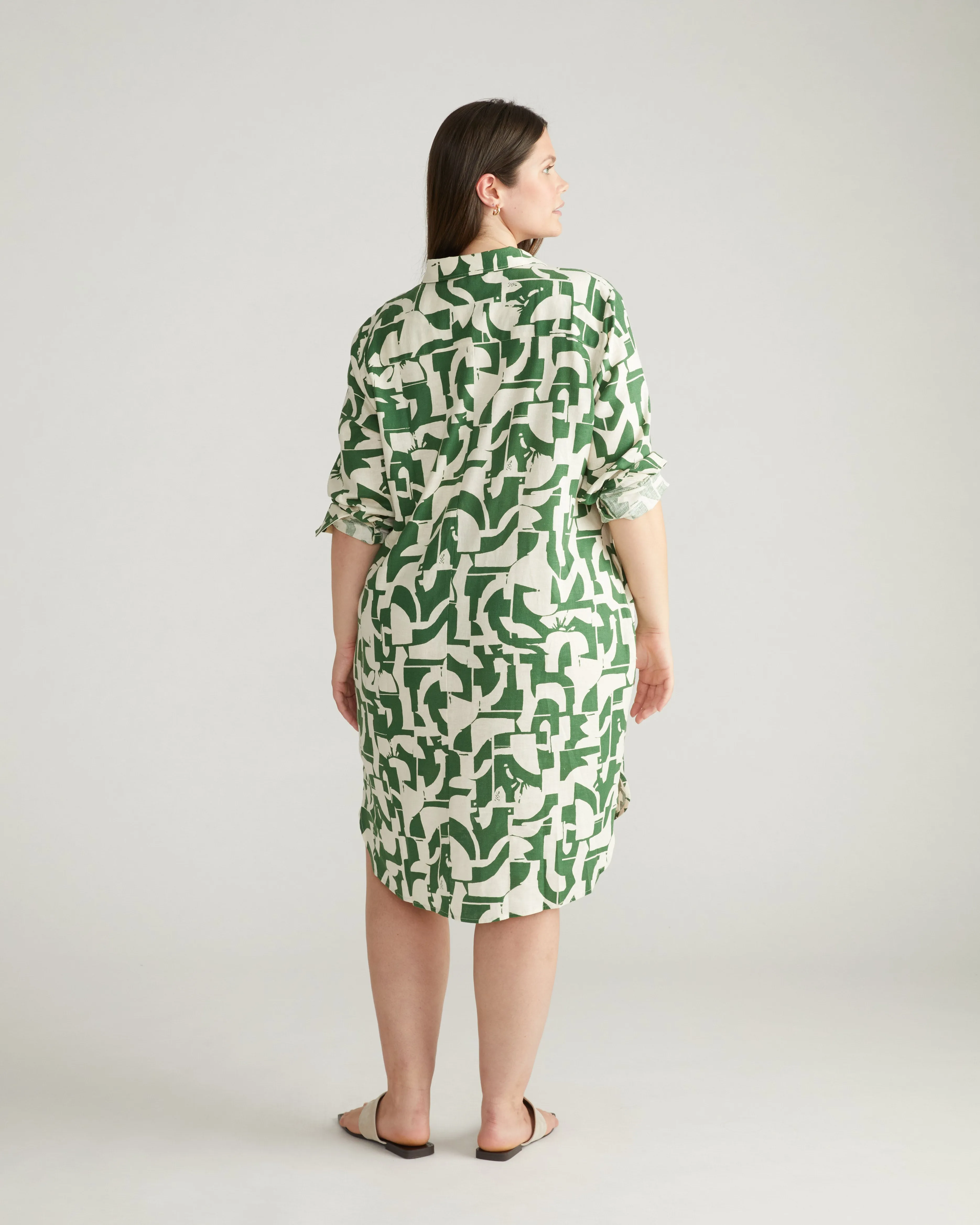 Seaside Linen Shirtdress - Hedge Maze Print sold by Universal Standard product image thumbnail 4