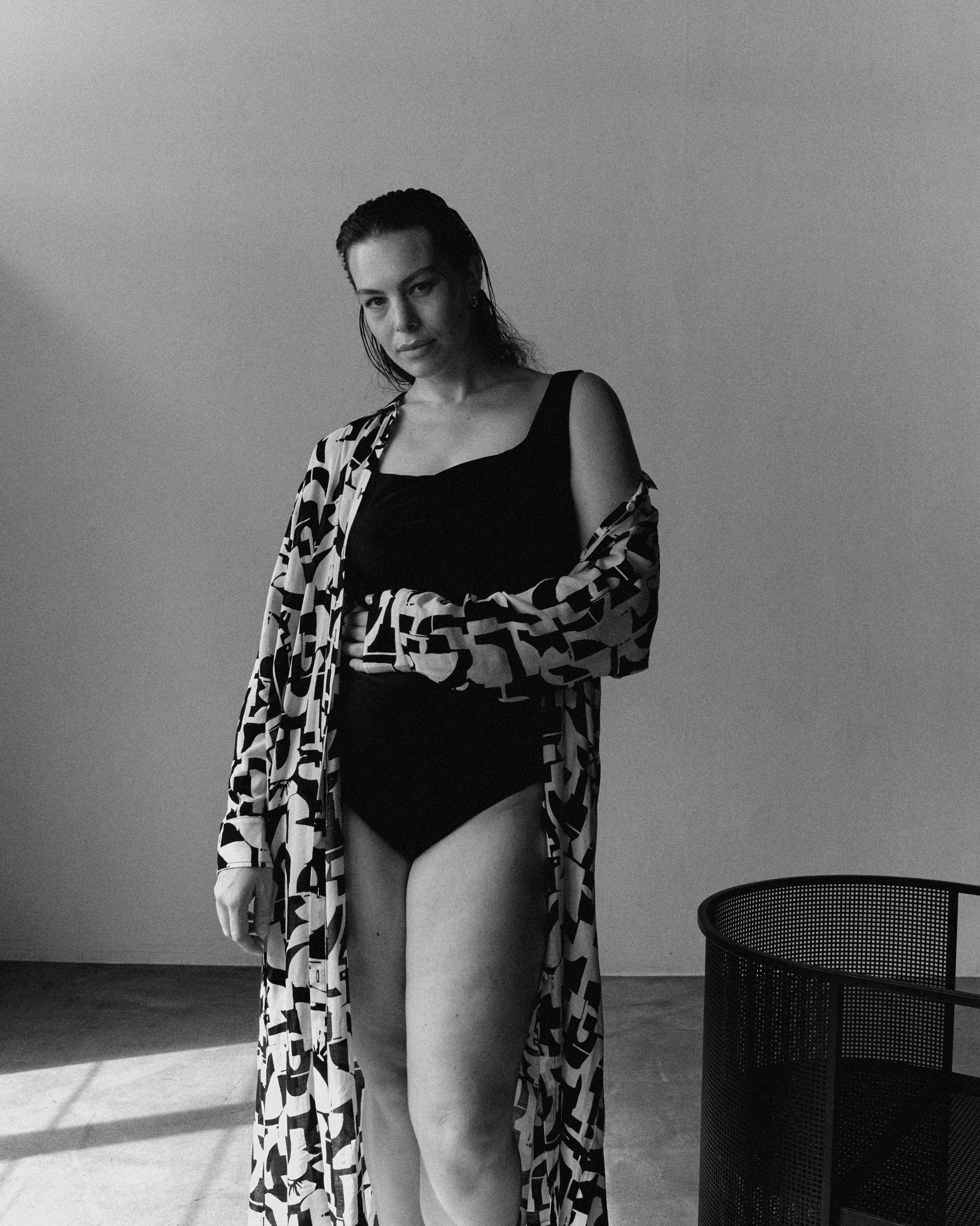 Nailah Button Down Tunic - Wynwood Art Print sold by Universal Standard