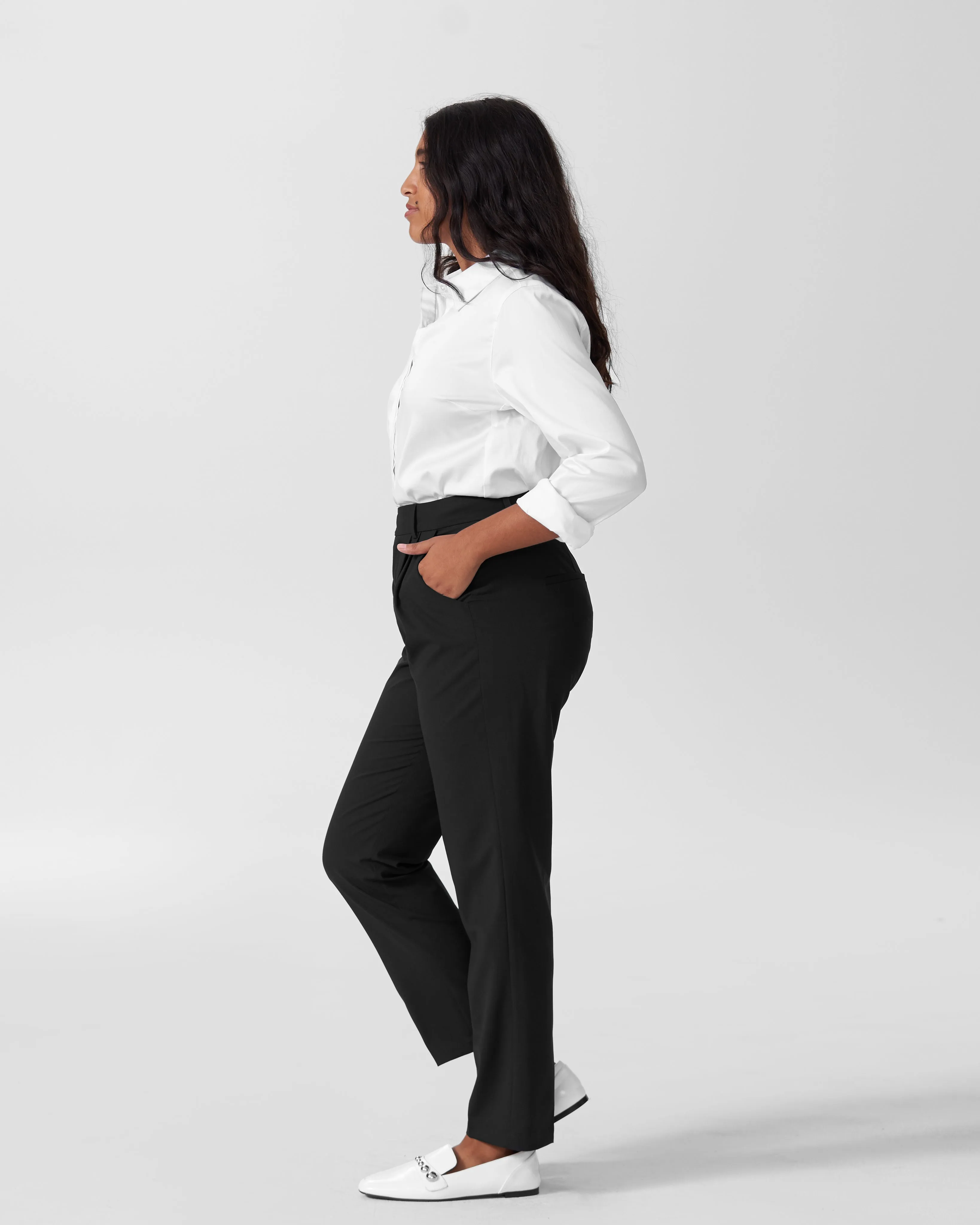 Silvia Slim Cut Trousers 29 inch - Black sold by Universal Standard product image thumbnail 3