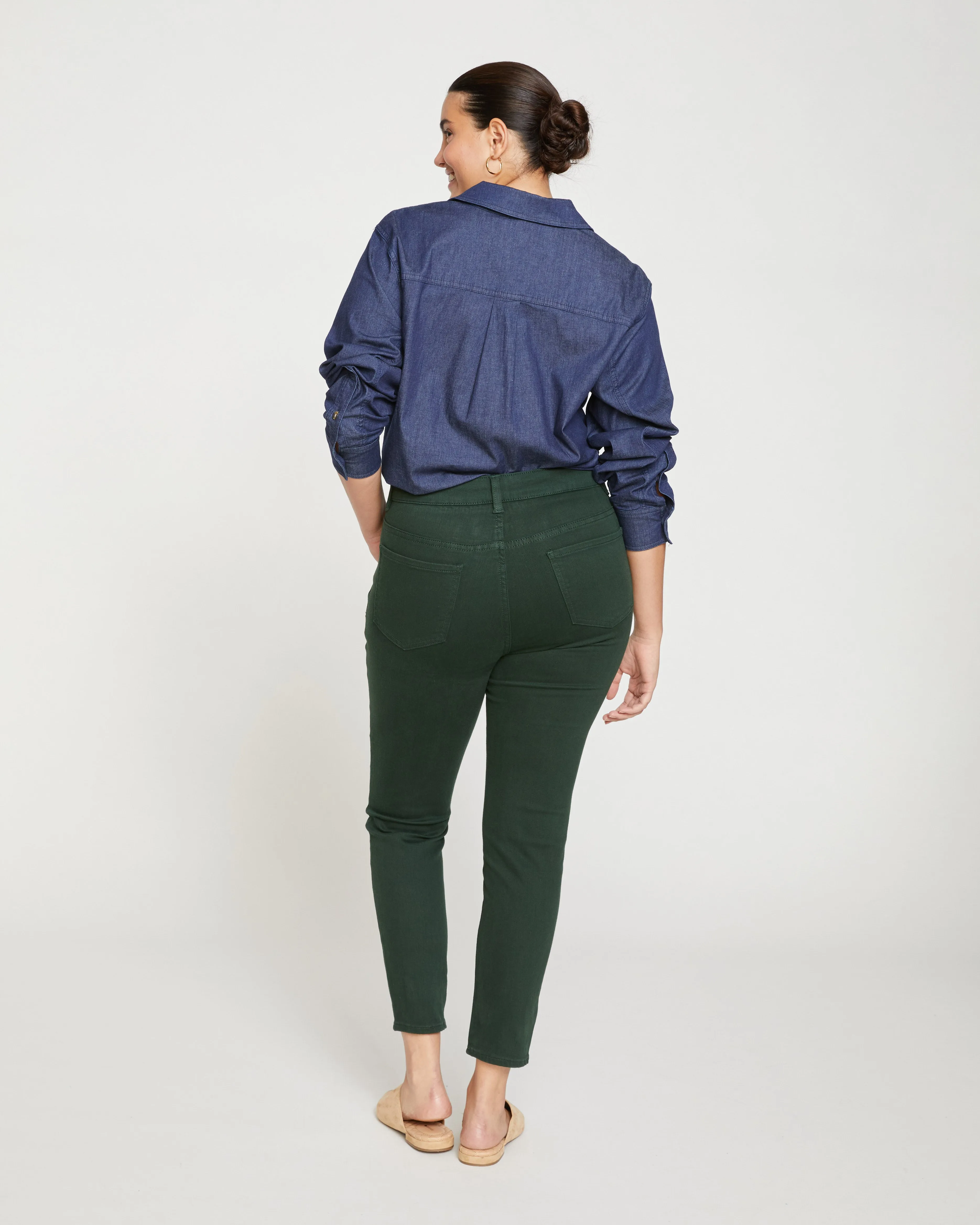 Seine High Rise Skinny Jeans 27 Inch - Forest Green sold by Universal Standard product image thumbnail 4