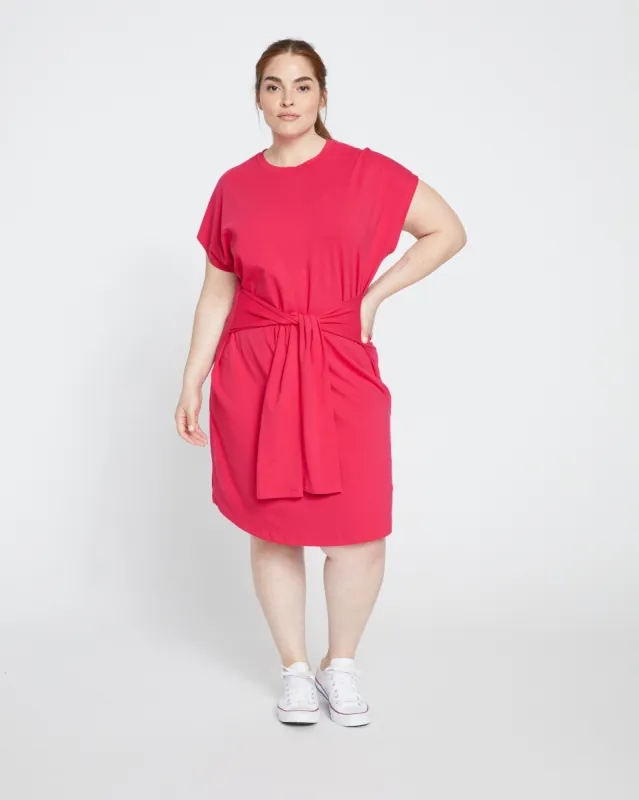 Classic Jersey Tie Dress - Cerise sold by Universal Standard