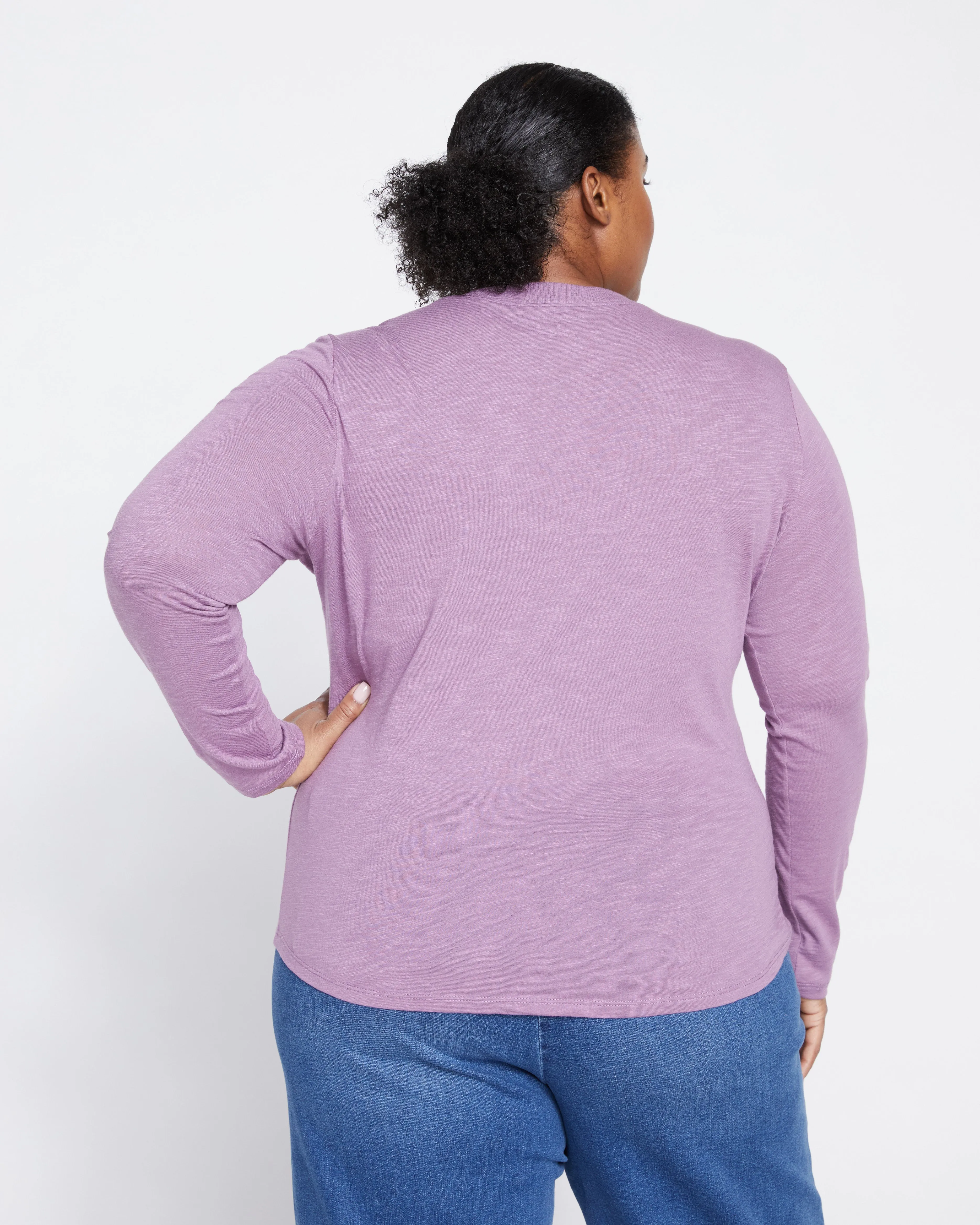 Phoenix Light-As-Air V Neck Tee - Lilac sold by Universal Standard product image thumbnail 5