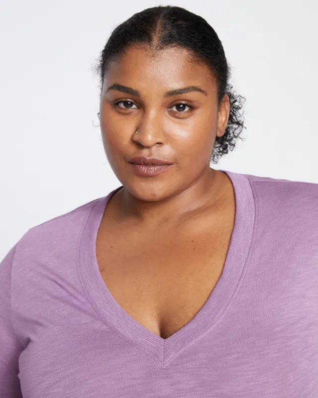 Phoenix Light-As-Air V Neck Tee - Lilac sold by Universal Standard