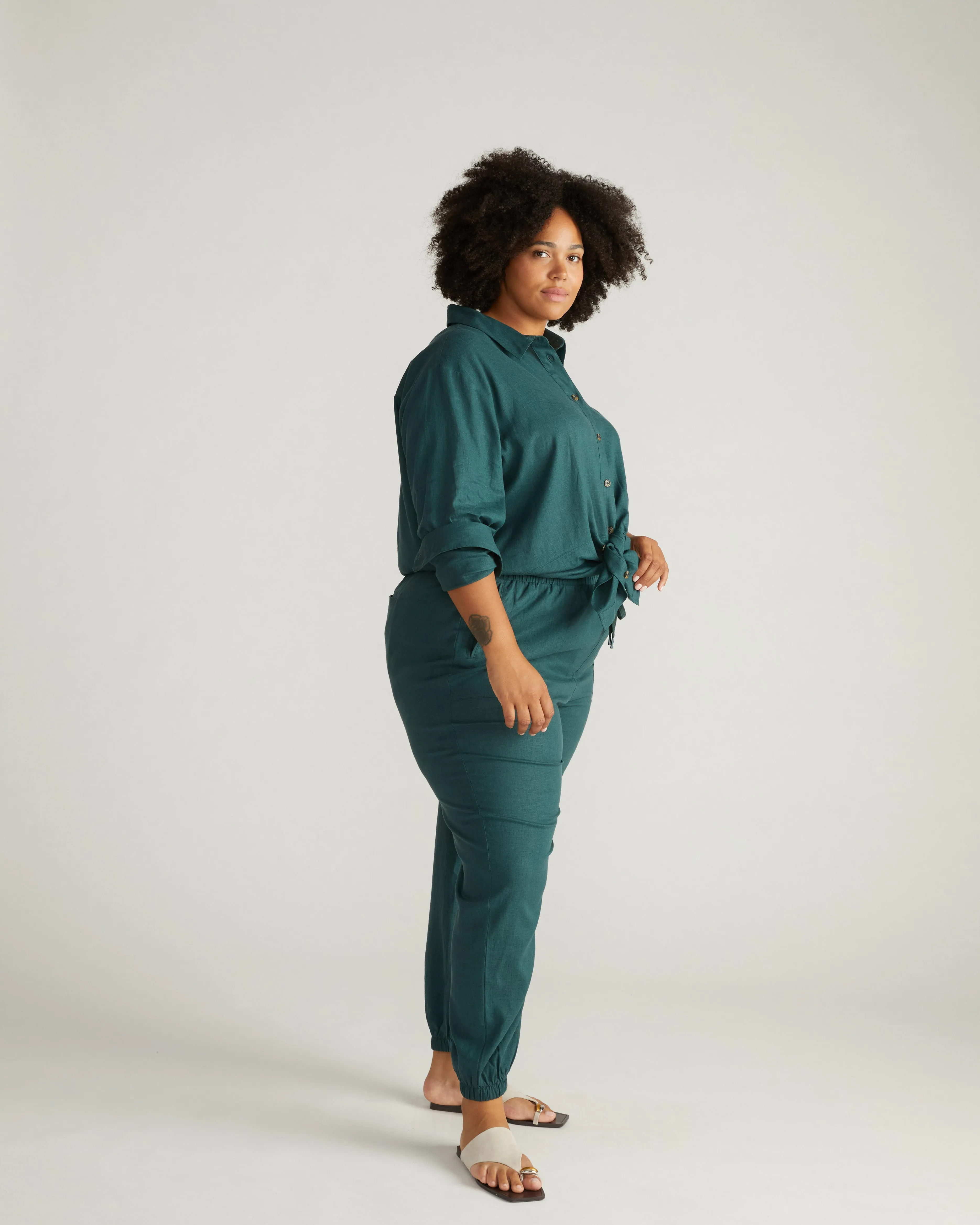 Shoreline Linen Joggers - Sea Moss sold by Universal Standard product image thumbnail 2