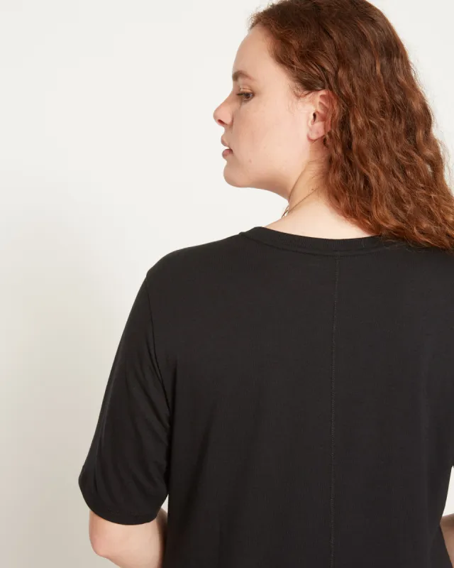 Maia Stovepipe Sleeve Tee - Black sold by Universal Standard