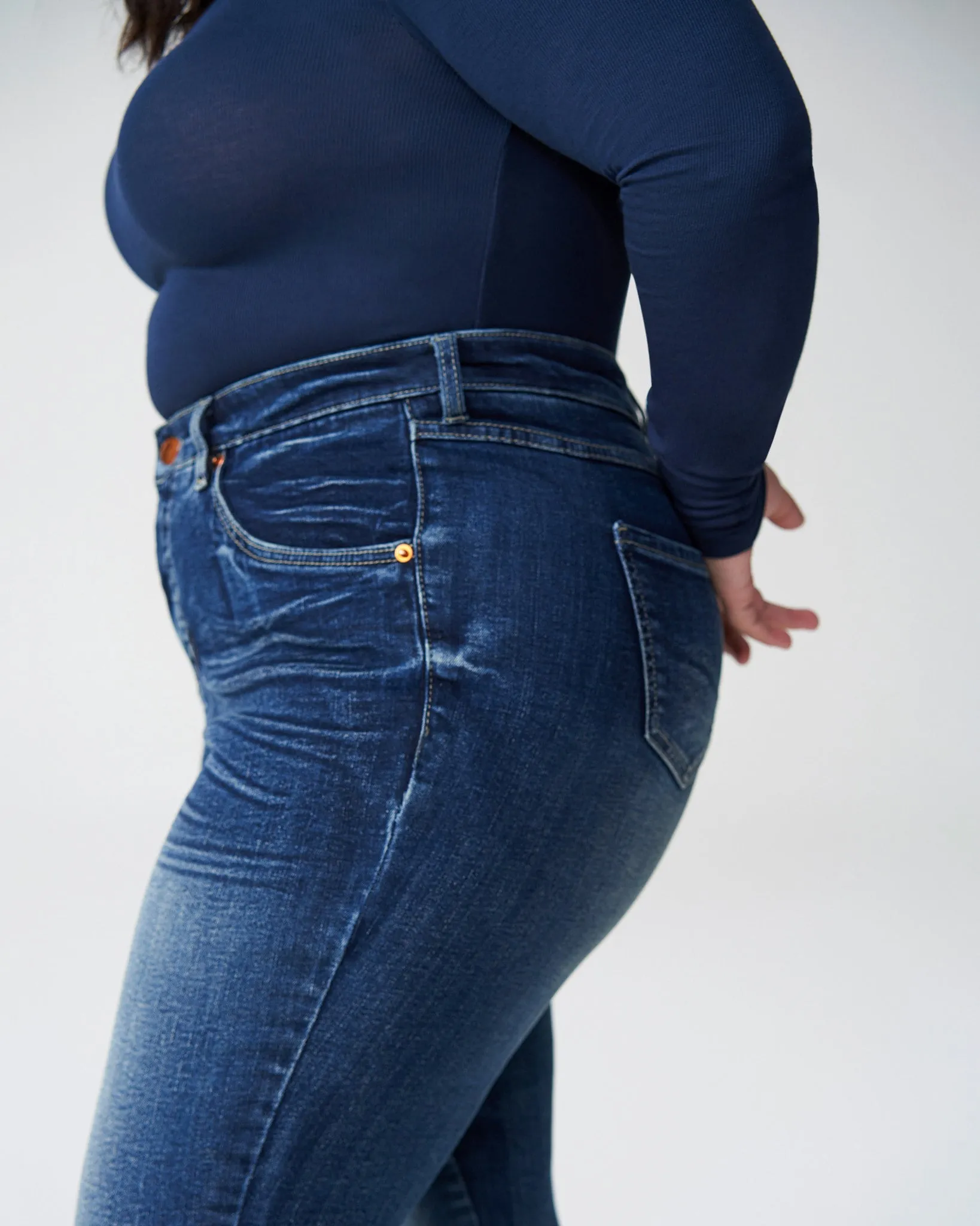 Seine High Rise Skinny Jeans Petite - Distressed Blue sold by Universal Standard product image thumbnail 4