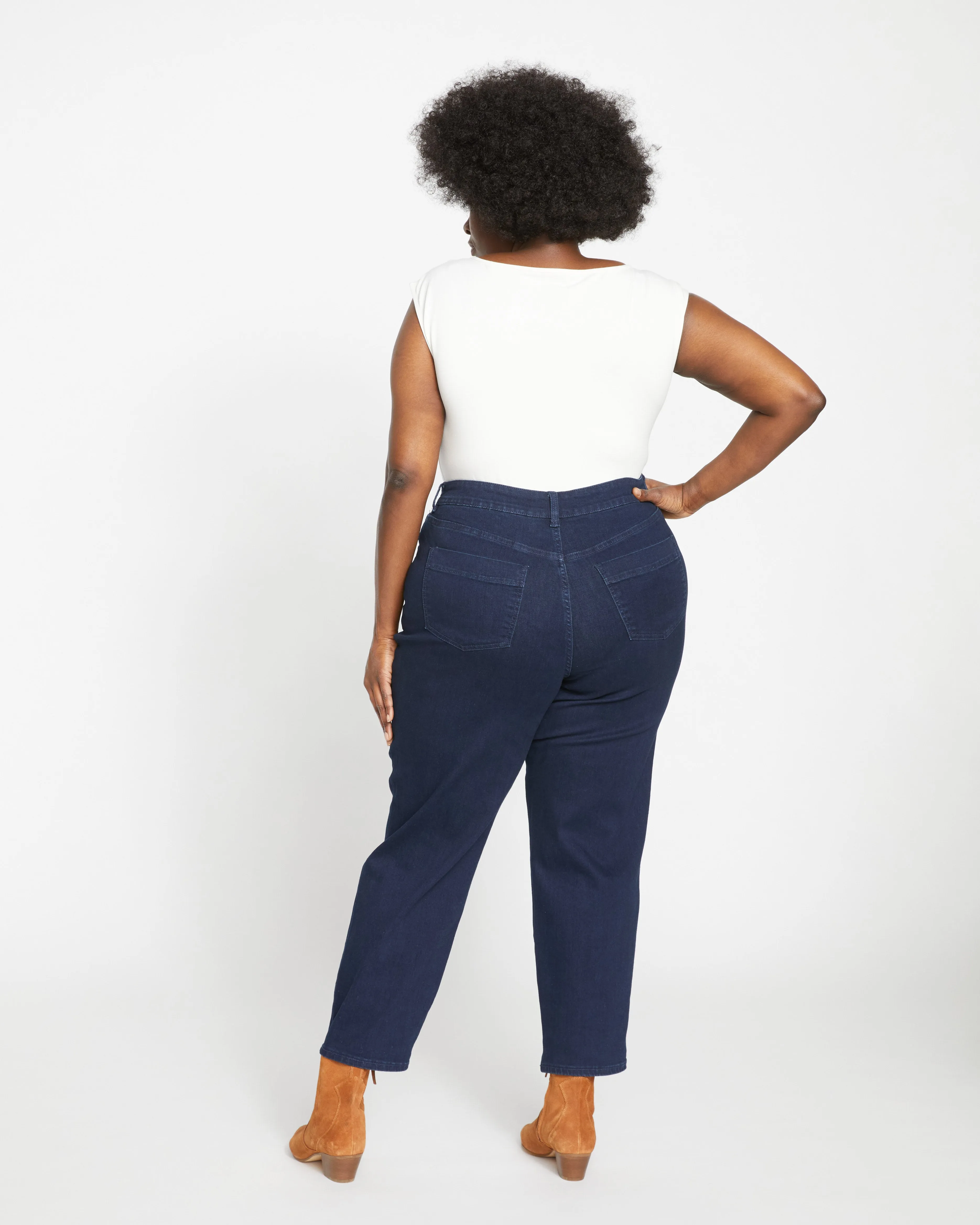 Dylan High Rise Tapered Jeans 29 Inch - Dark Indigo sold by Universal Standard product image thumbnail 5