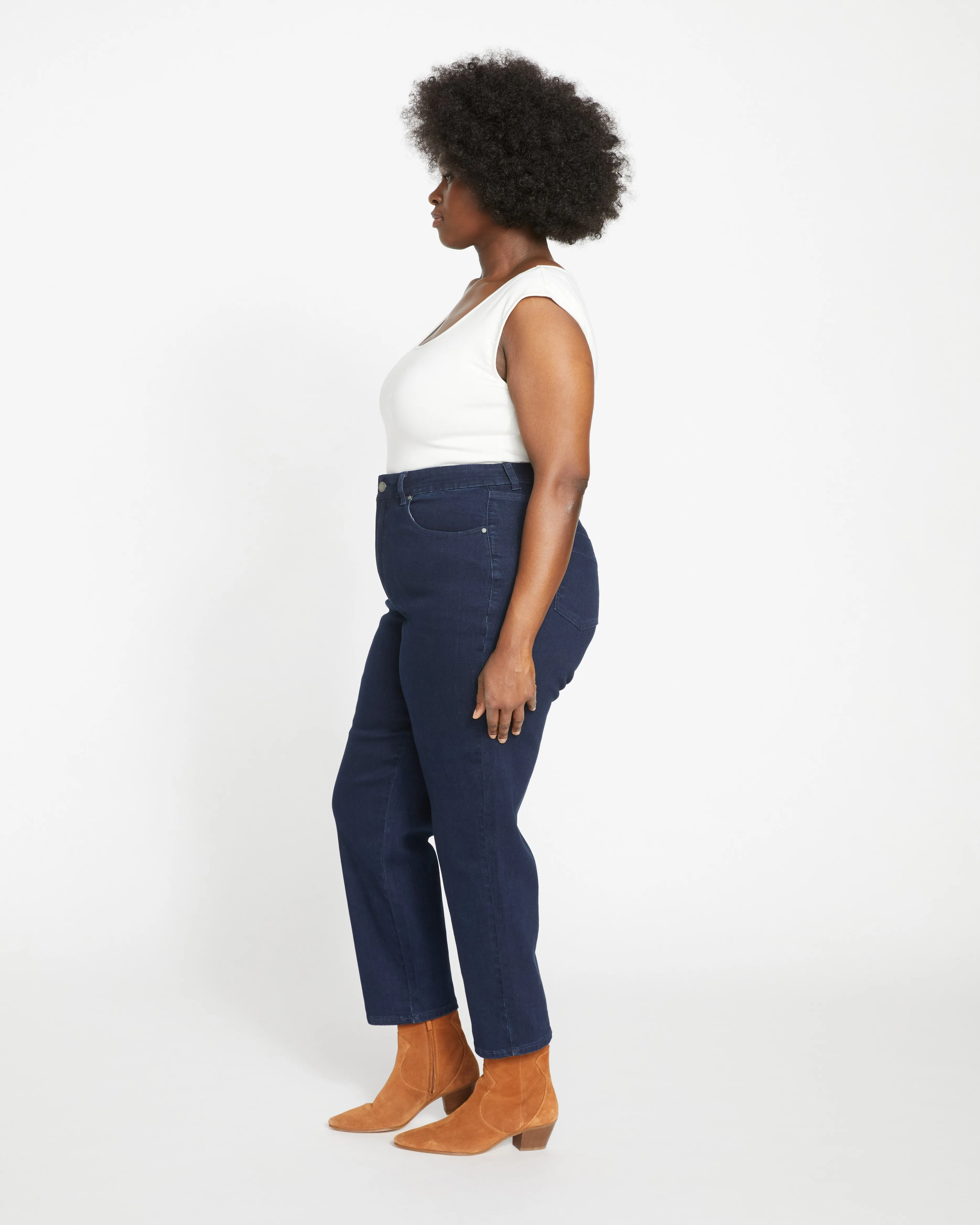 Dylan High Rise Tapered Jeans 29 Inch - Dark Indigo sold by Universal Standard product image thumbnail 4