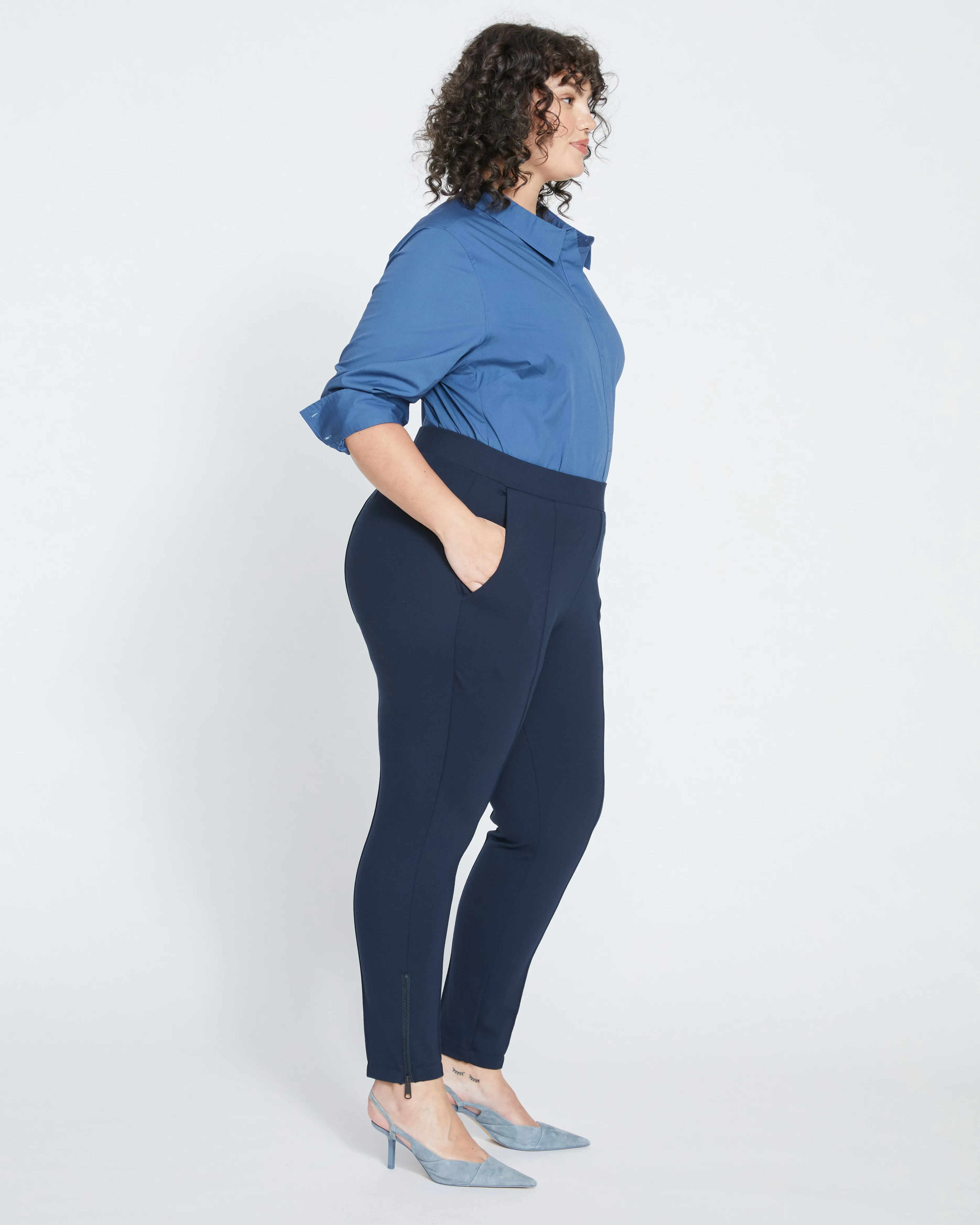 Moro Pintuck Pocket Ponte Pants - Navy sold by Universal Standard product image thumbnail 4