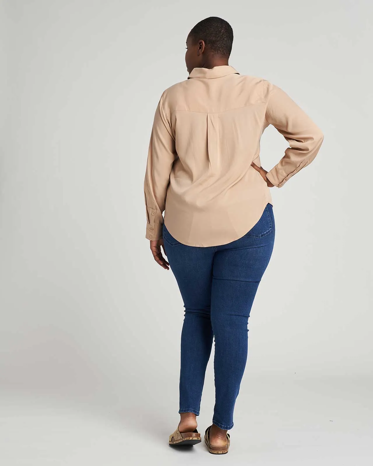 Kennedy Cupro Shirt - Camel sold by Universal Standard product image thumbnail 3