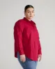 Elbe Popover Stretch Poplin Shirt Classic Fit - Cerise sold by Universal Standard