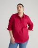 Elbe Popover Stretch Poplin Shirt Classic Fit - Cerise sold by Universal Standard