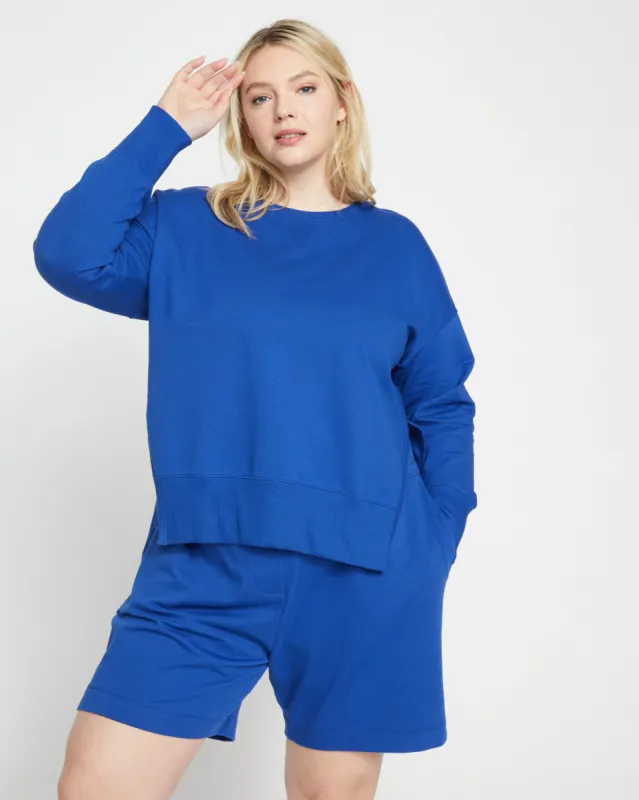 Classic Light Terry Open Side Sweatshirt - Lapis sold by Universal Standard