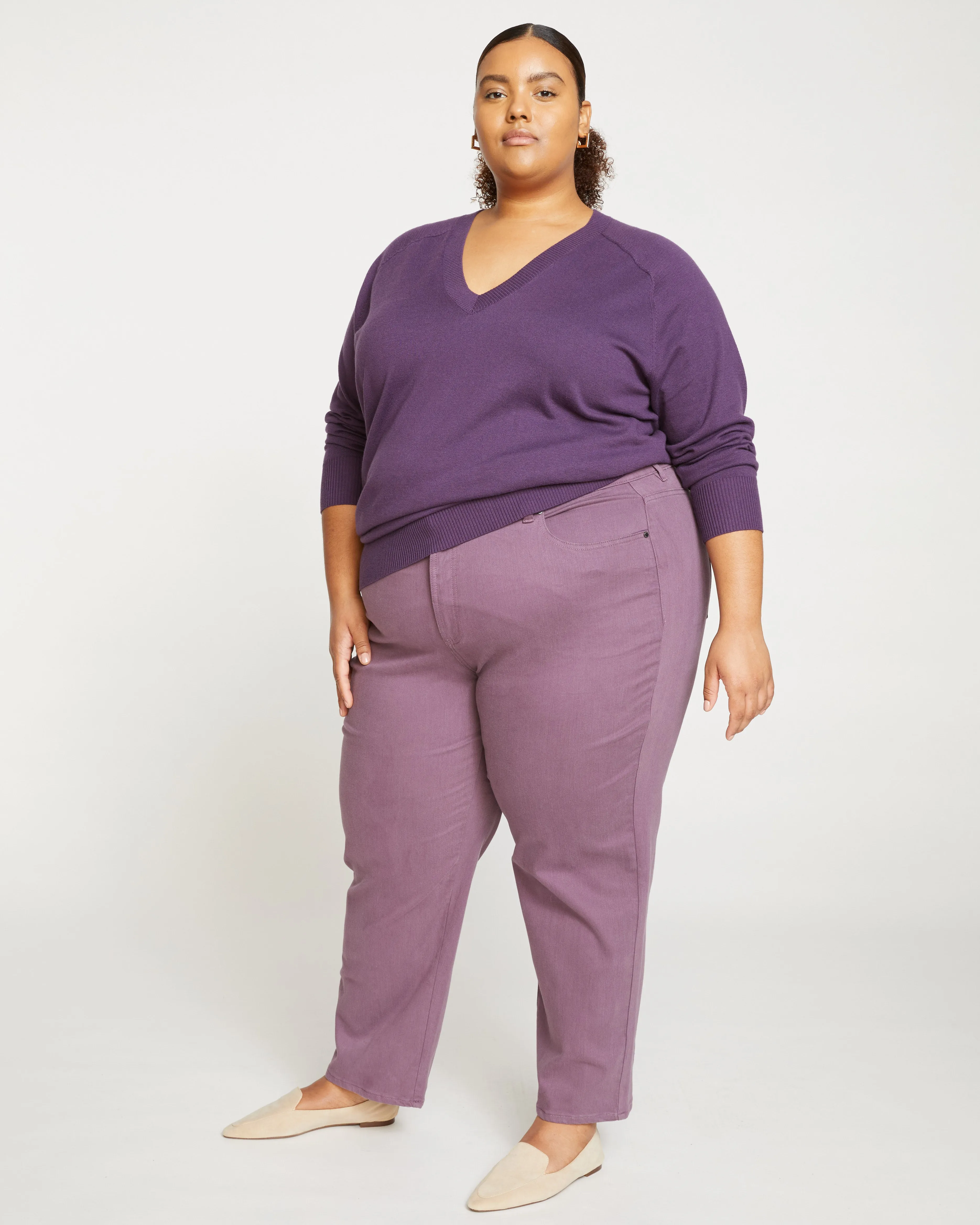 Etta High Rise Straight Leg Jeans 28 Inch - Dried Violet sold by Universal Standard product image thumbnail 3