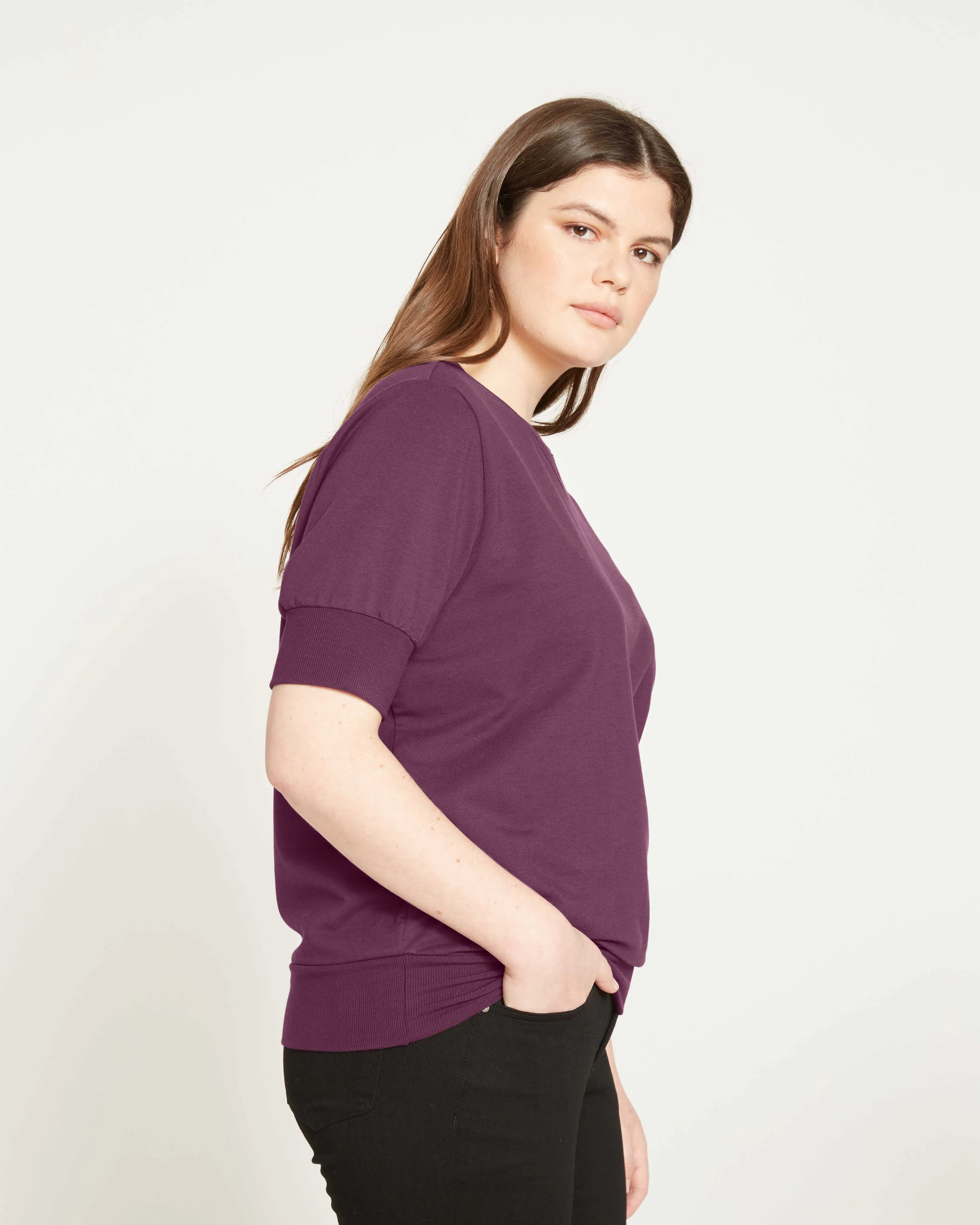 T-Shirt Sweatshirt - Berry Wine sold by Universal Standard product image thumbnail 3