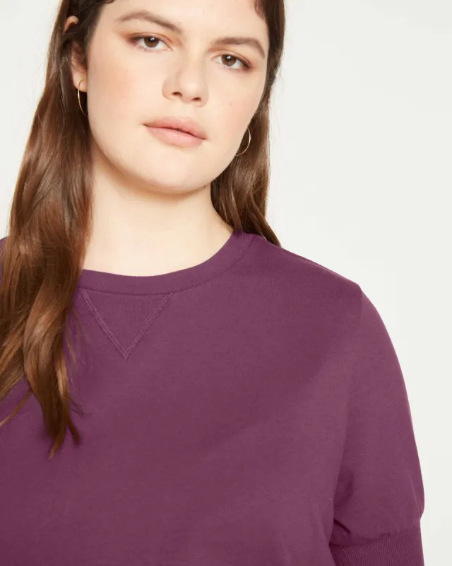 T-Shirt Sweatshirt - Berry Wine sold by Universal Standard