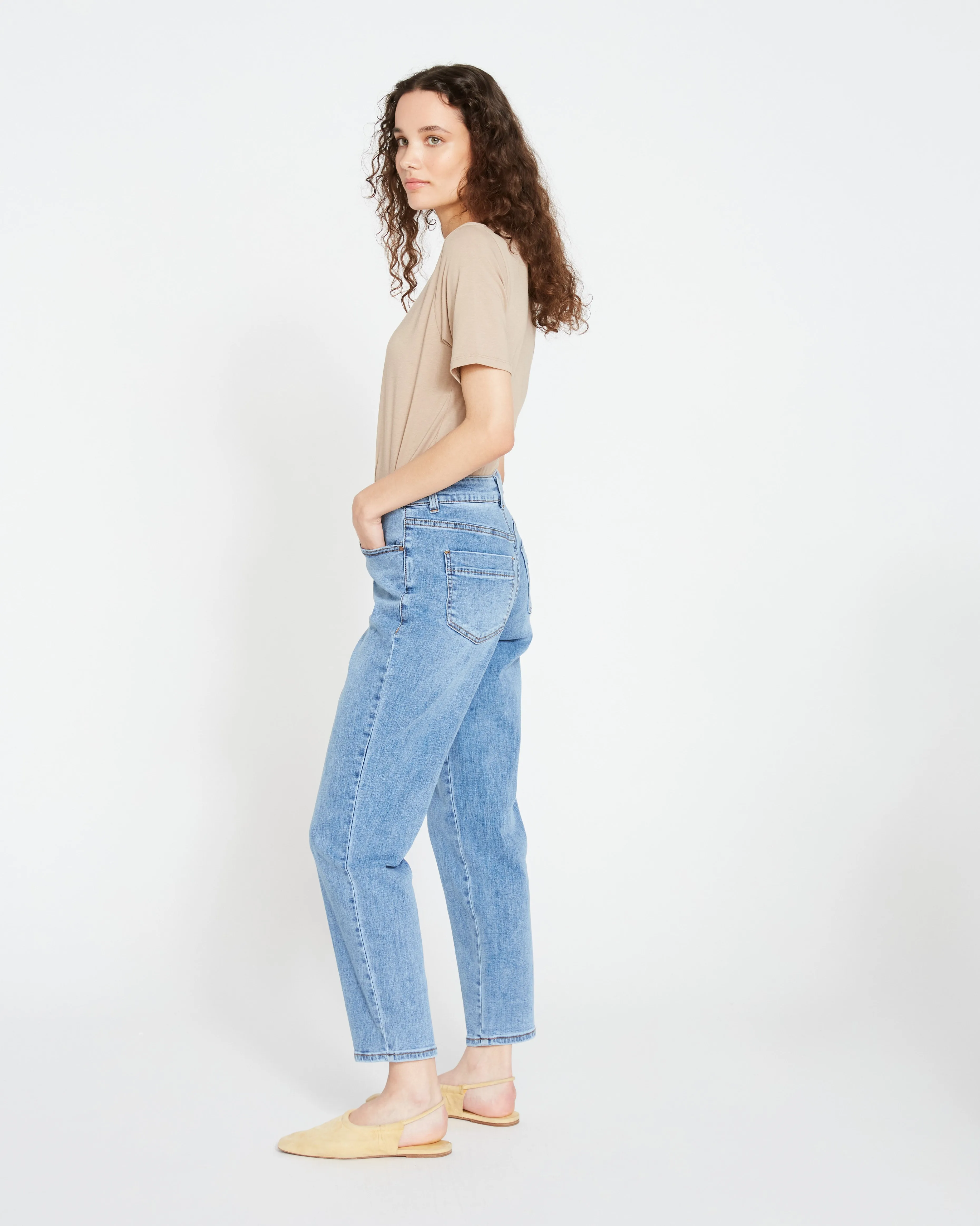 Dylan High Rise Tapered Jeans 29 Inch - Classic Washed Blue sold by Universal Standard product image thumbnail 2