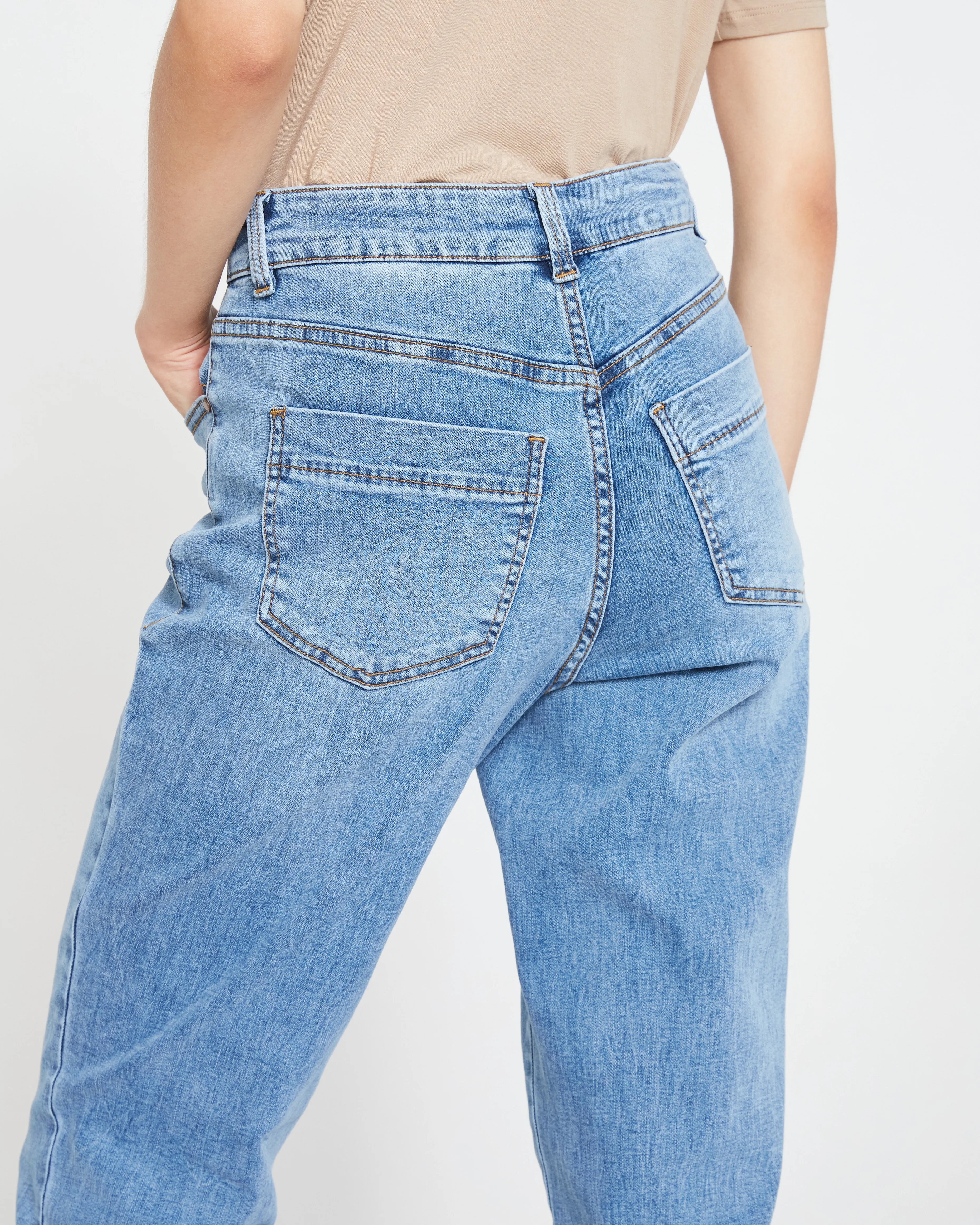 Dylan High Rise Tapered Jeans 29 Inch - Classic Washed Blue sold by Universal Standard product image thumbnail 5