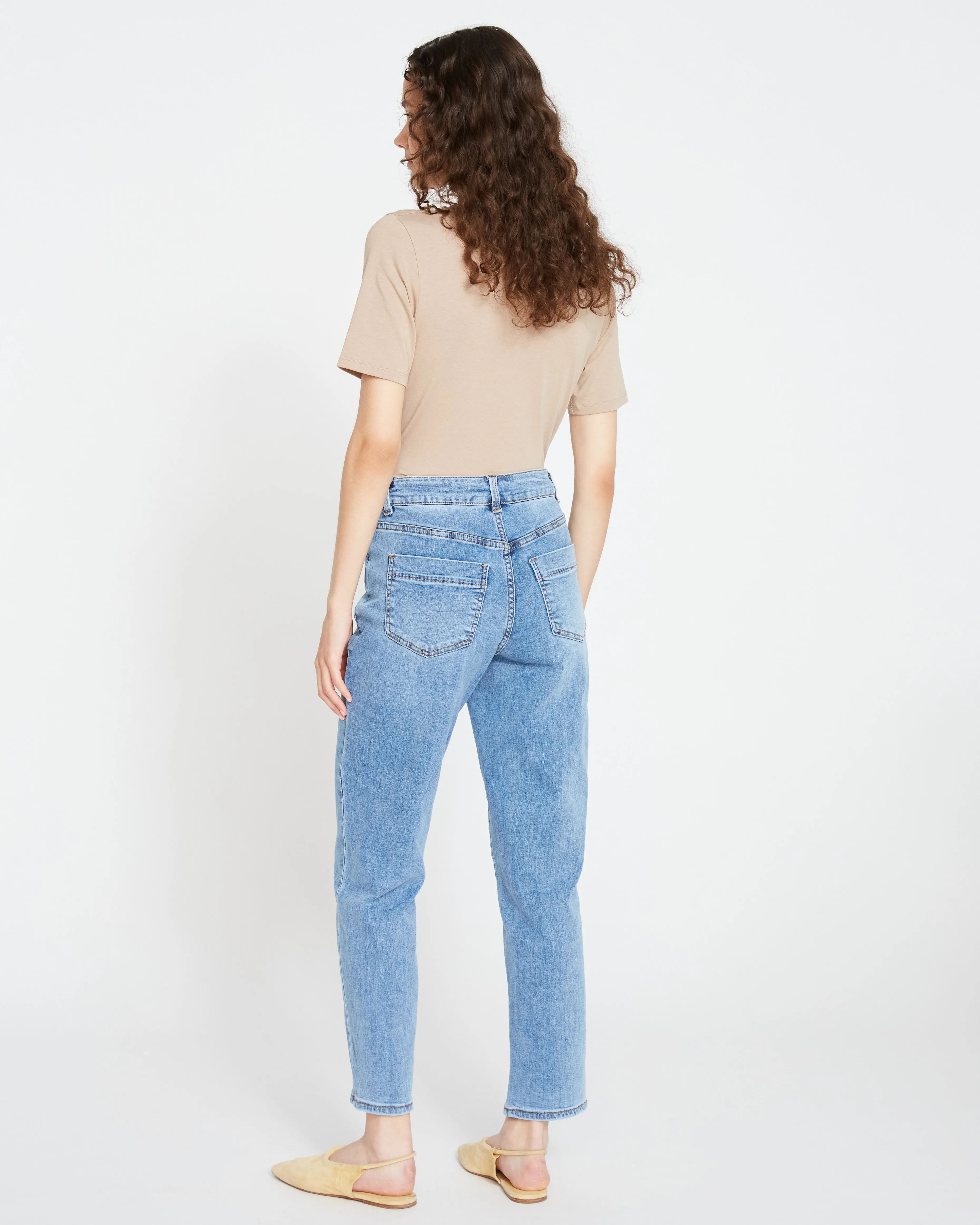 Dylan High Rise Tapered Jeans 29 Inch - Classic Washed Blue sold by Universal Standard product image thumbnail 4