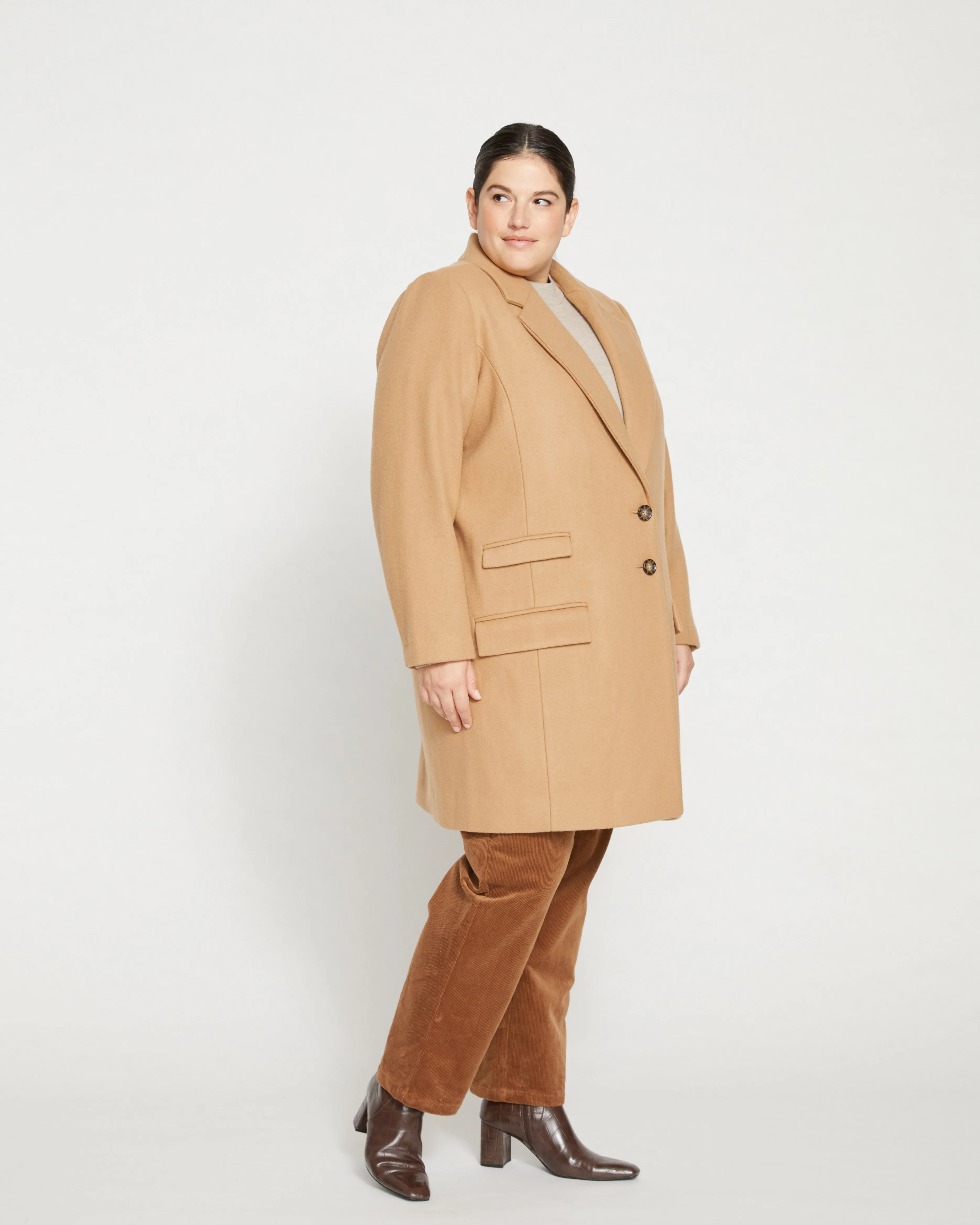 Harlow Classic Wool Coat - Light Bark sold by Universal Standard product image thumbnail 4