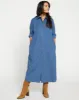 Odeon Stretch Poplin Shirtdress - Bleu Scolaire sold by Universal Standard