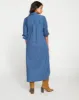 Odeon Stretch Poplin Shirtdress - Bleu Scolaire sold by Universal Standard
