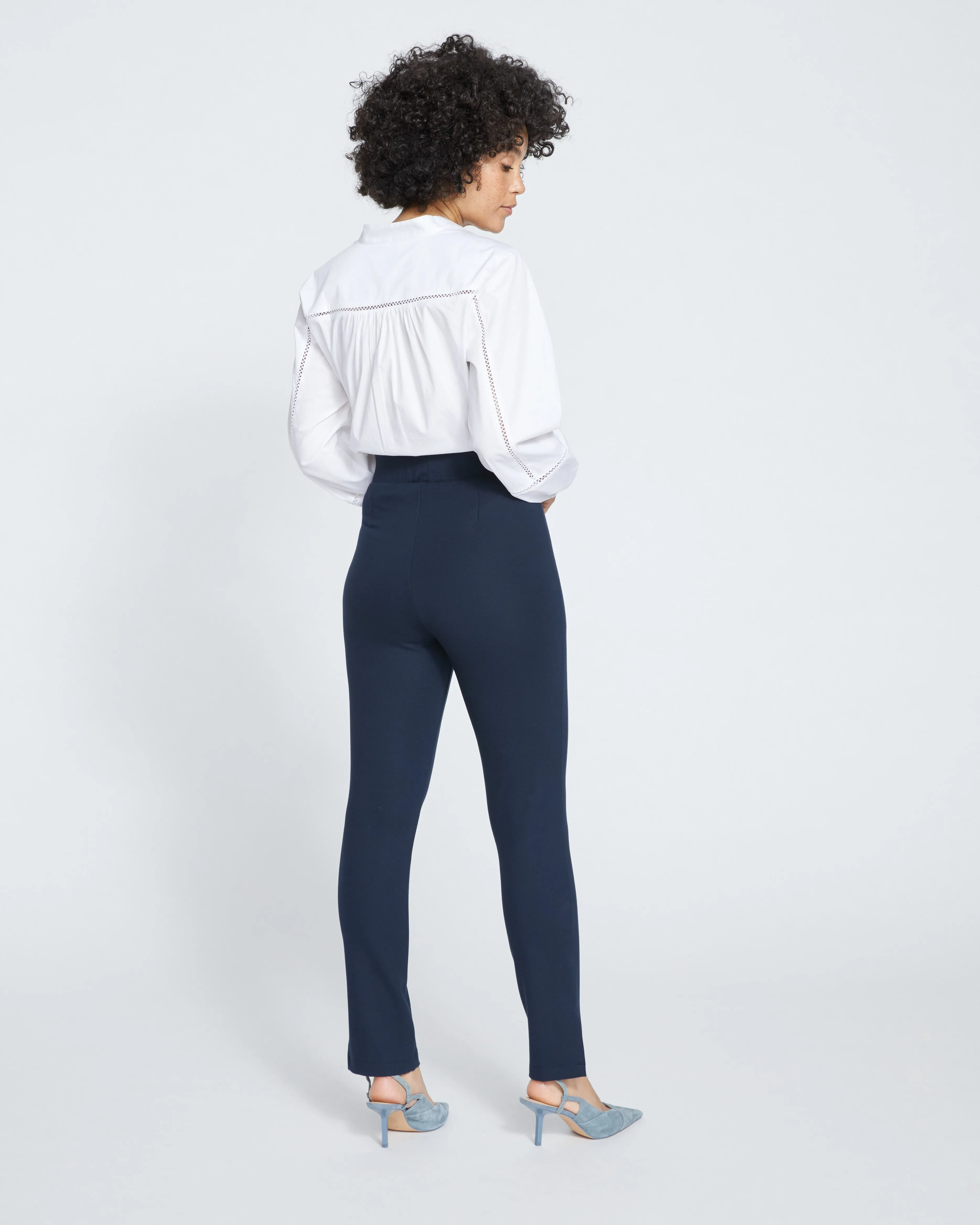 Skinny Pintuck Ponte Pants 28 Inch - Navy sold by Universal Standard product image thumbnail 4