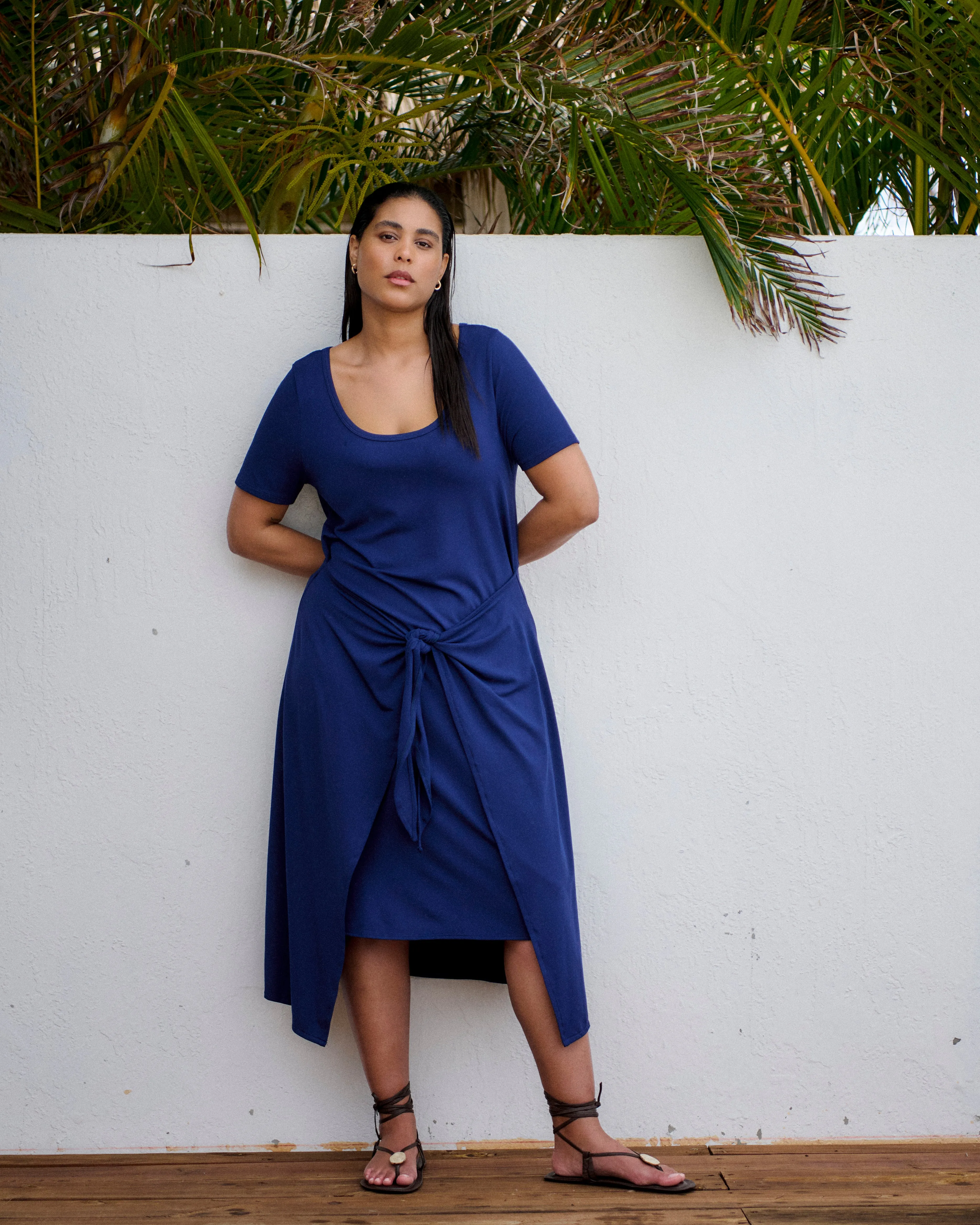 Palermo Divine Jersey Wrap Dress - Cenote sold by Universal Standard