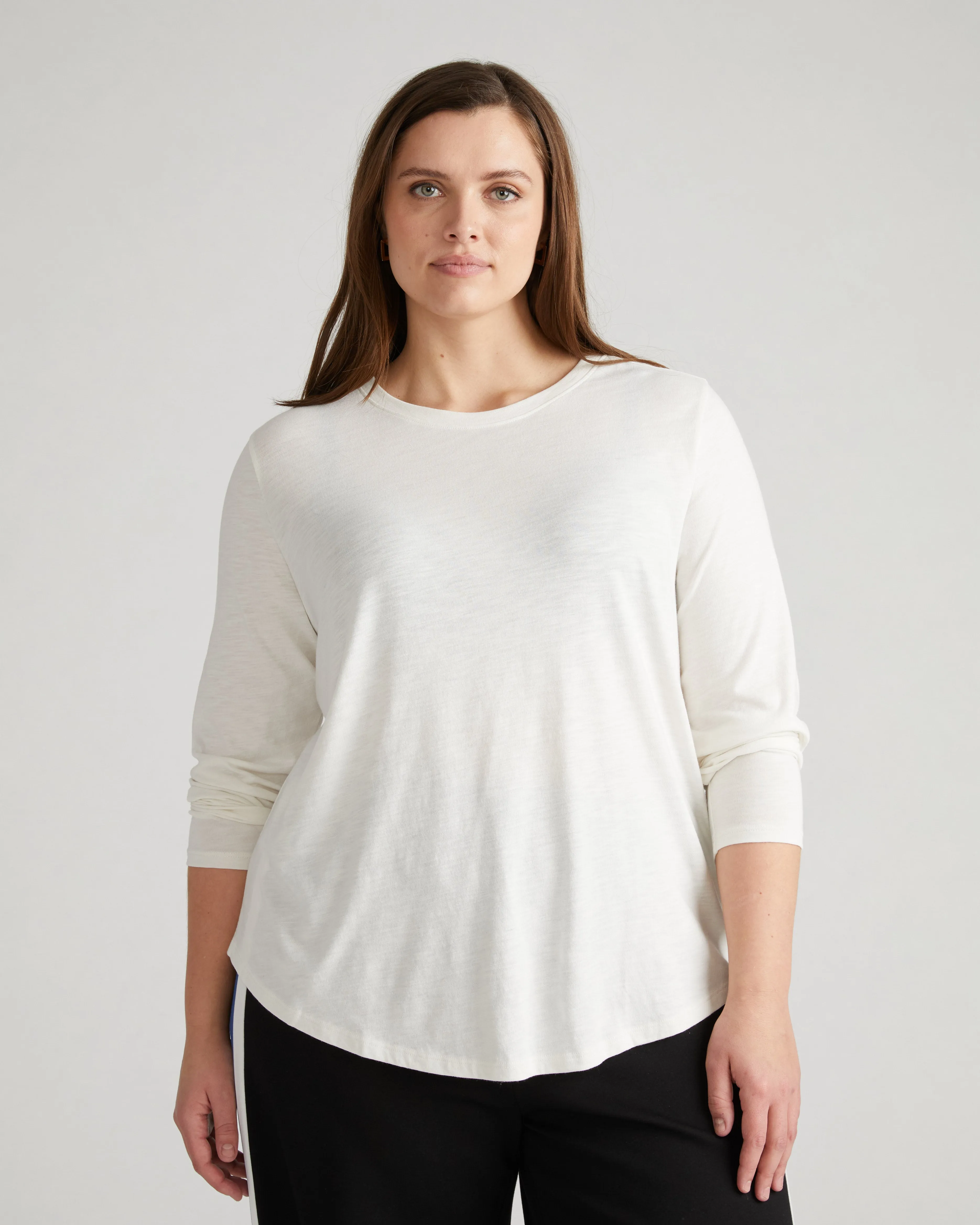 Light-As-Air Long Sleeve Crew Neck Tee - Vapor sold by Universal Standard product image thumbnail 2