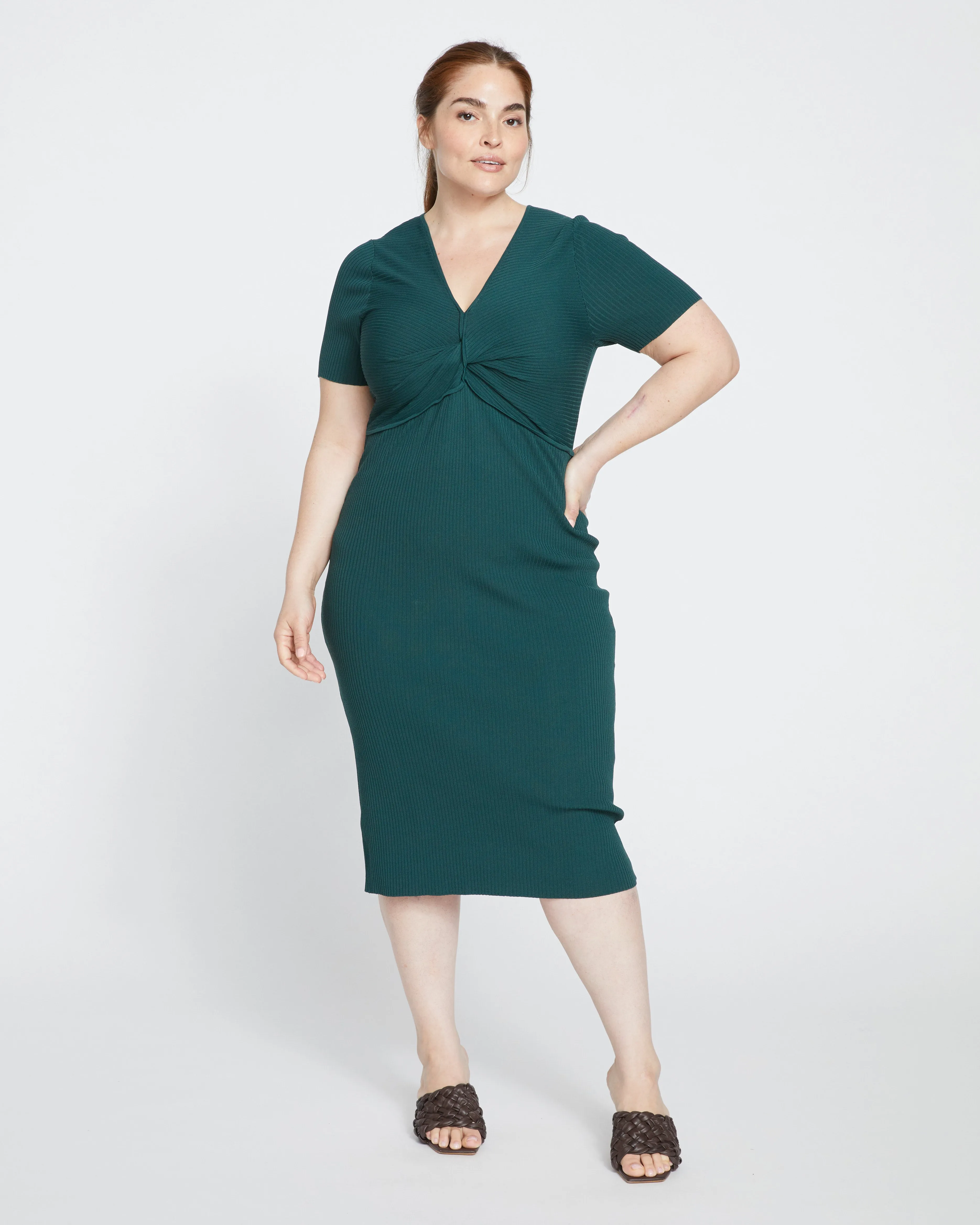 Twist Knit Dress - Deep Sea sold by Universal Standard