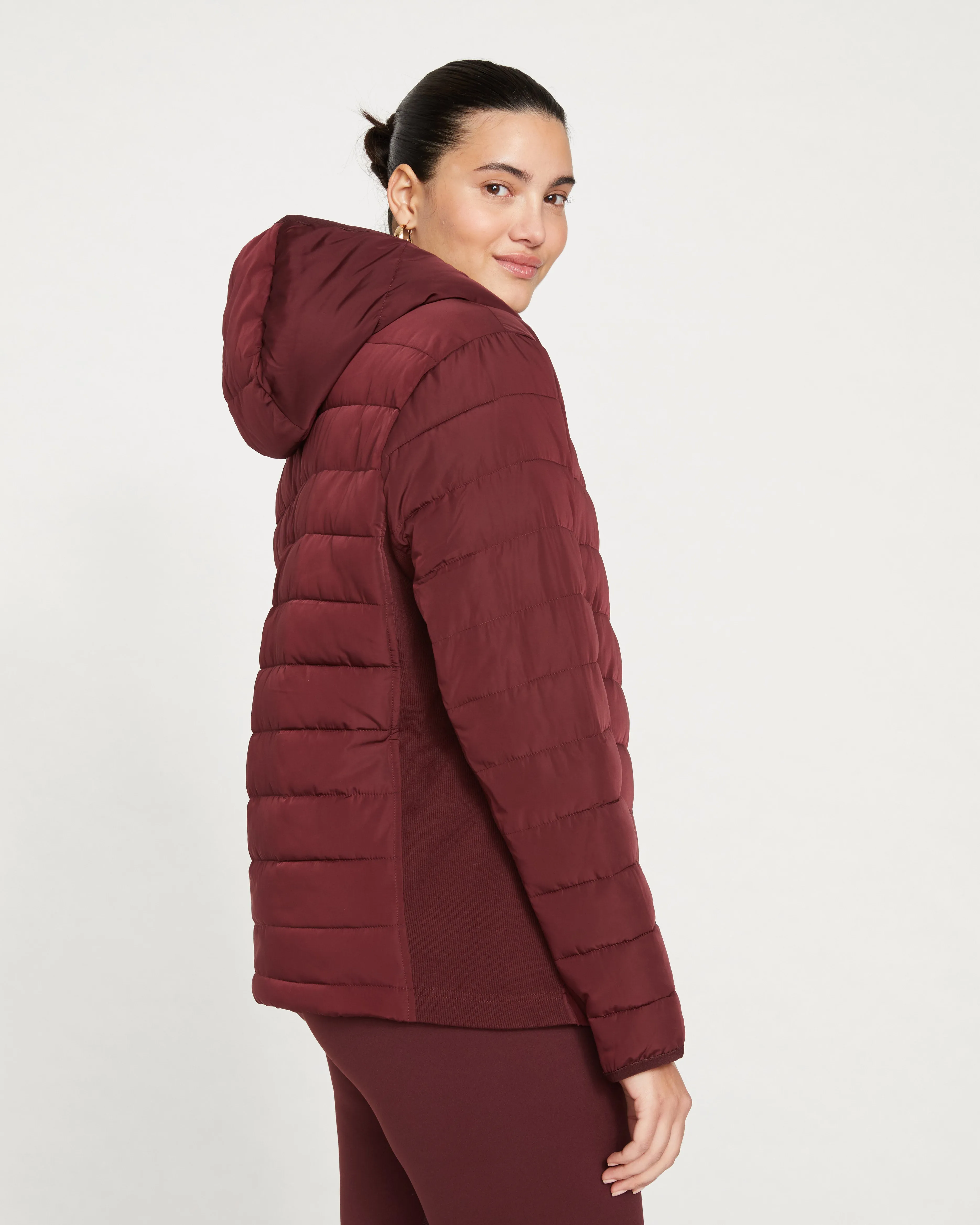Comfort Panel Light Down Jacket - Black Cherry sold by Universal Standard product image thumbnail 3