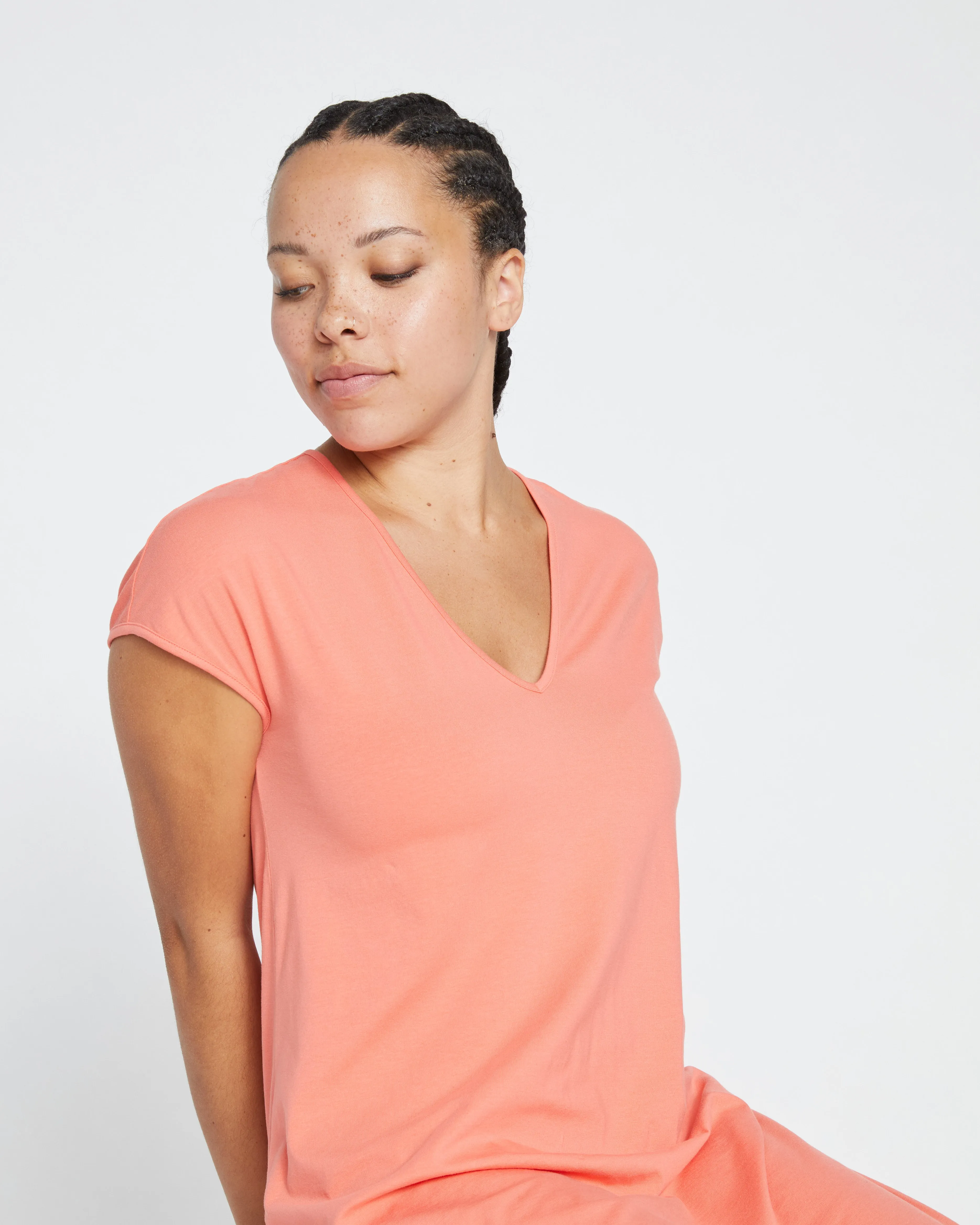 Iconic Geneva V-Neck Dress - Sunset sold by Universal Standard product image thumbnail 2