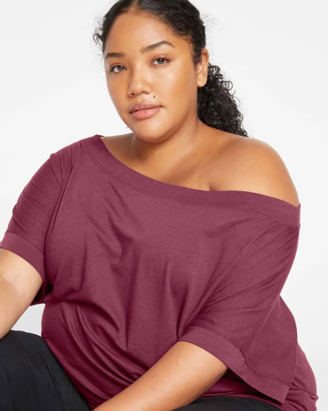 Dolci Short Sleeve Top - Plum sold by Universal Standard