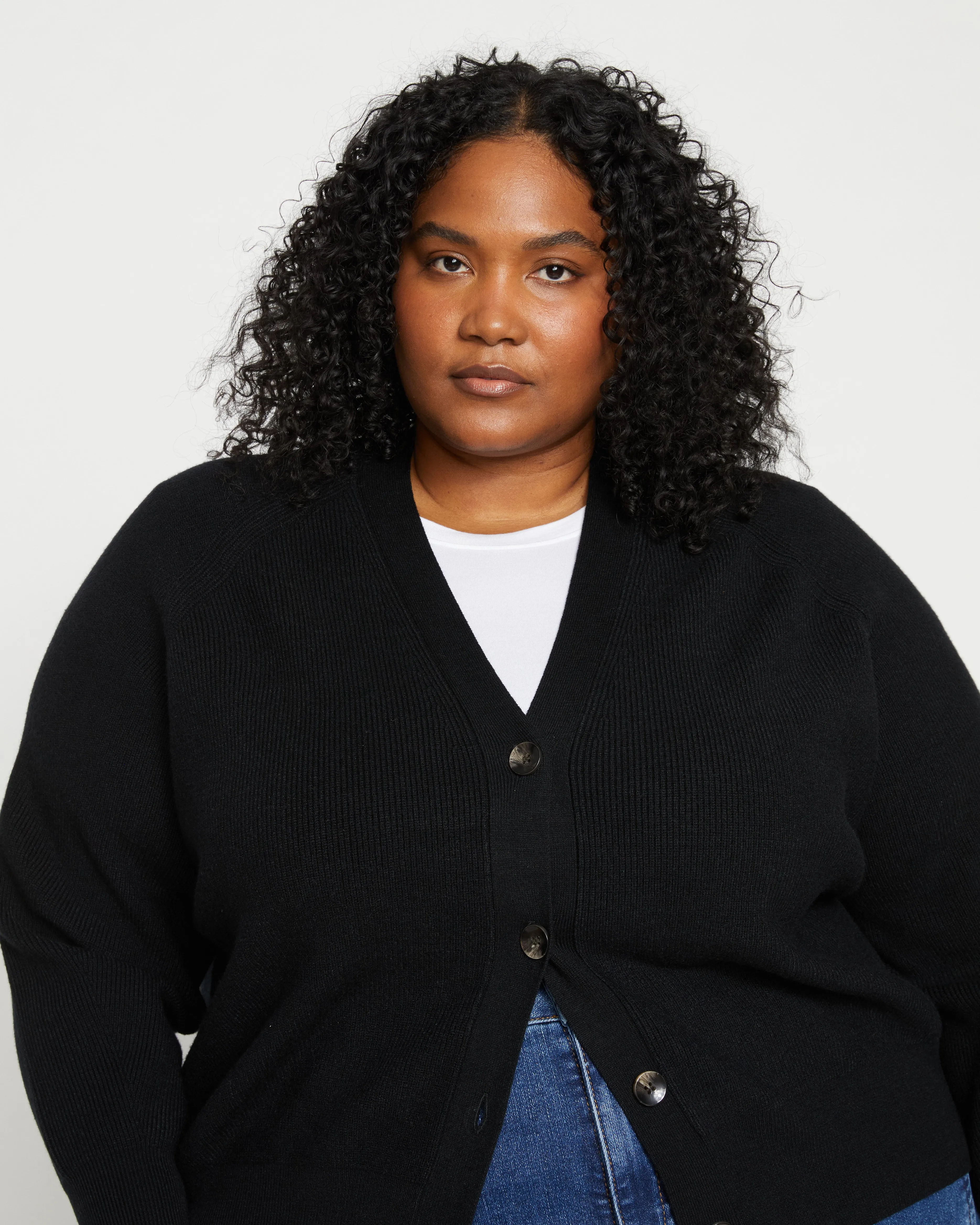 Better-Than-Wool Cardigan - Black sold by Universal Standard