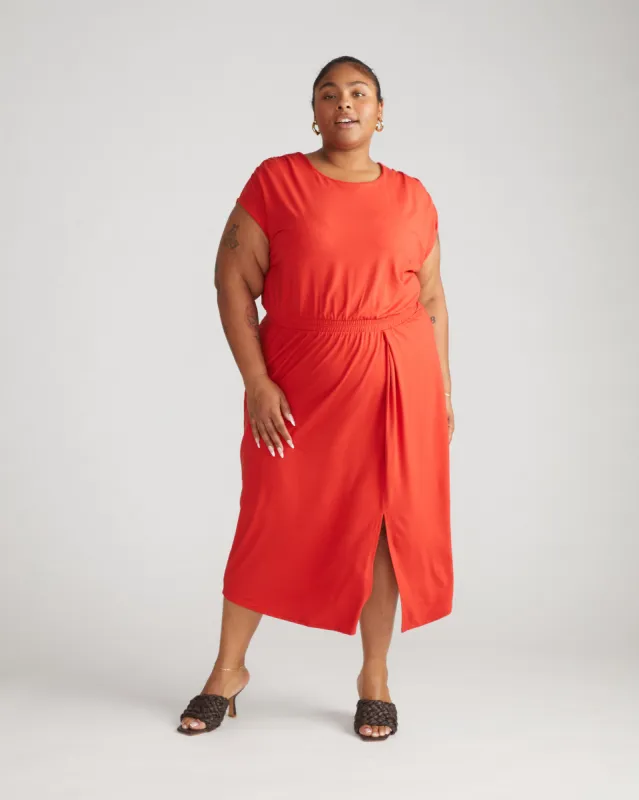Havana Divine Jersey Dress - Sanguinello sold by Universal Standard