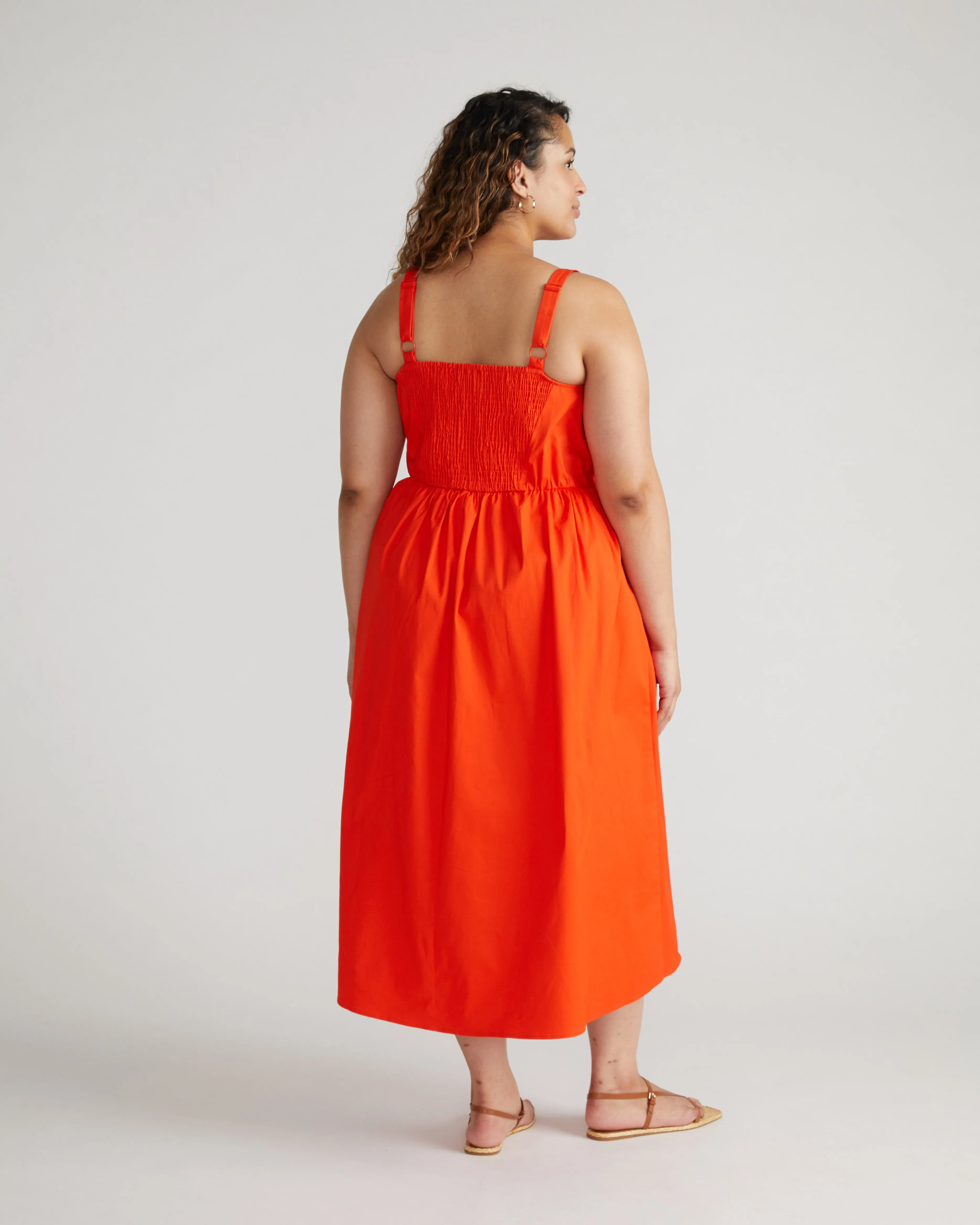 Bellport Sateen Crossover Dress - Sun Fire sold by Universal Standard product image thumbnail 4
