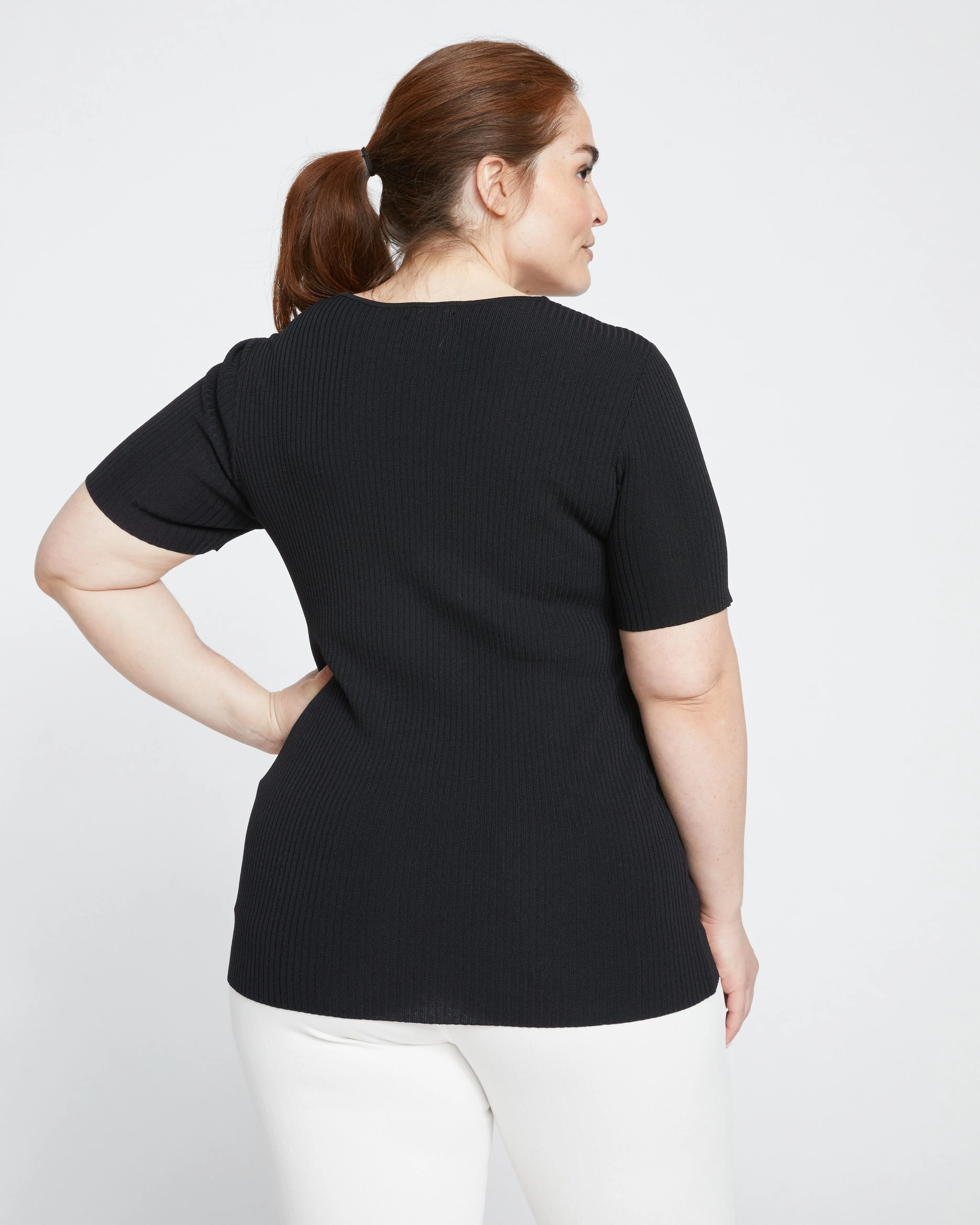 Twist Knit Top - Black sold by Universal Standard product image thumbnail 4