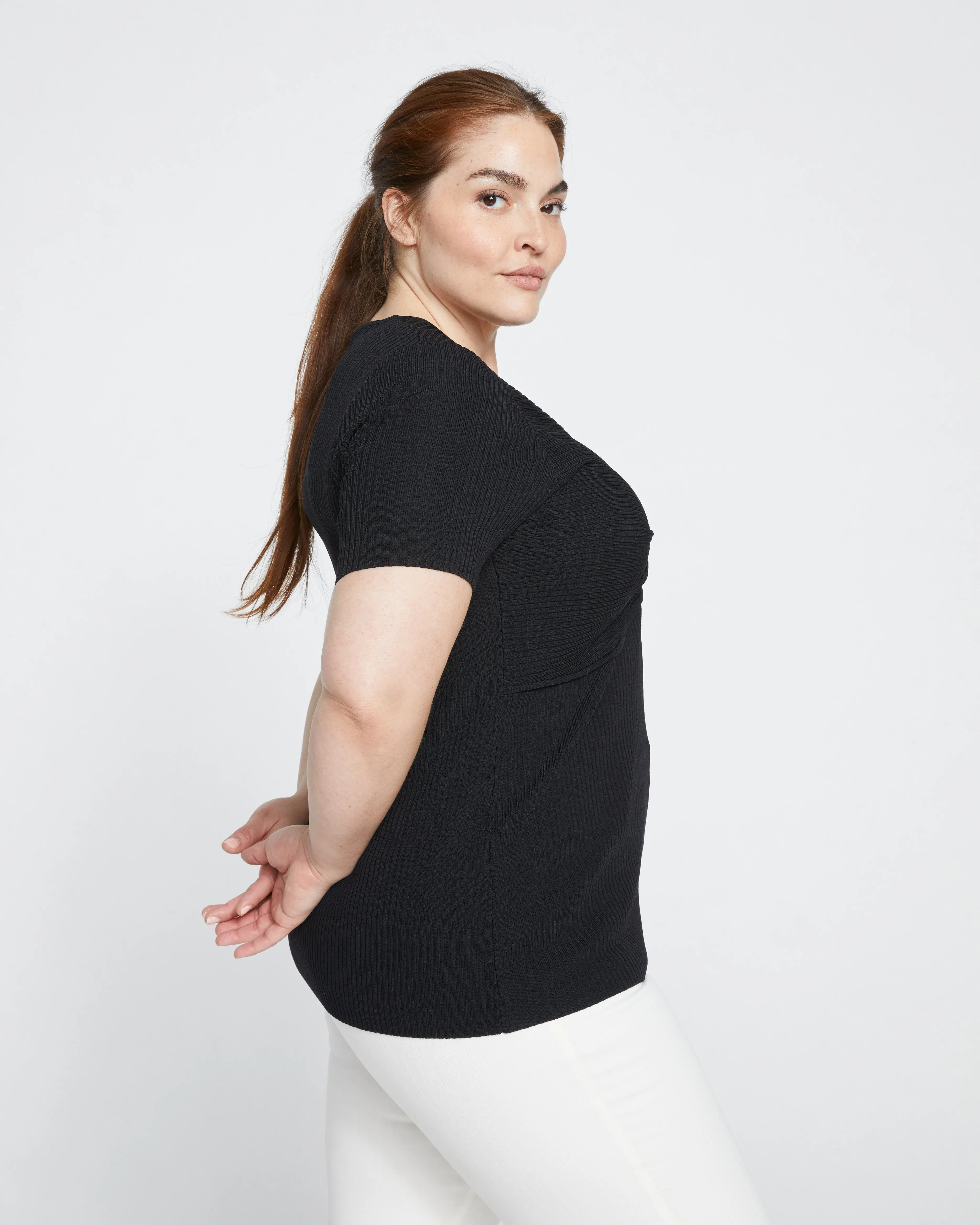 Twist Knit Top - Black sold by Universal Standard product image thumbnail 3