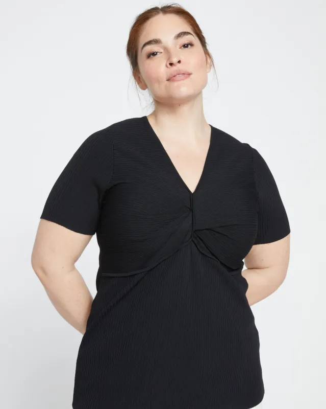 Twist Knit Top - Black sold by Universal Standard