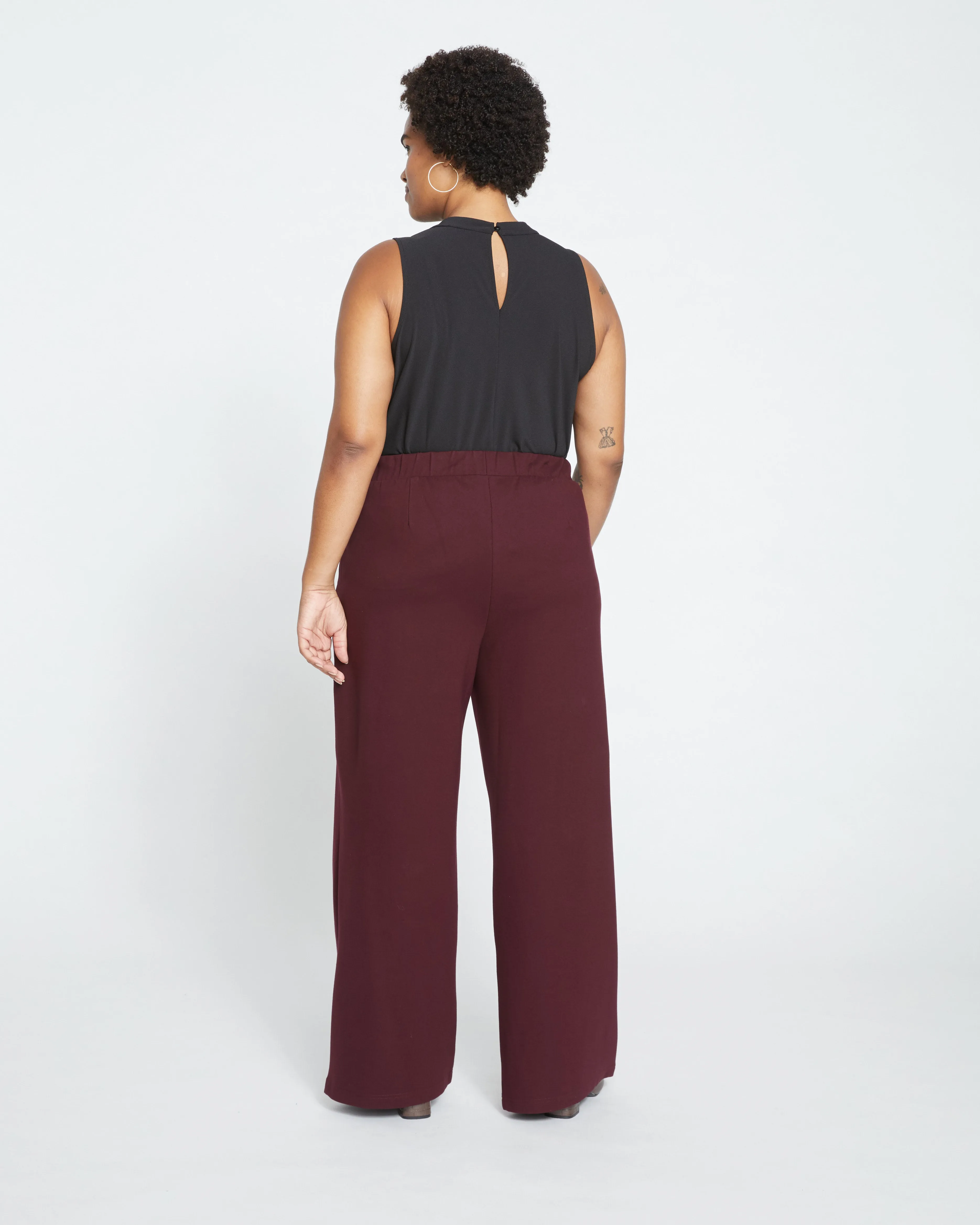 Stephanie Wide Leg Ponte Pants - Black Cherry sold by Universal Standard product image thumbnail 4