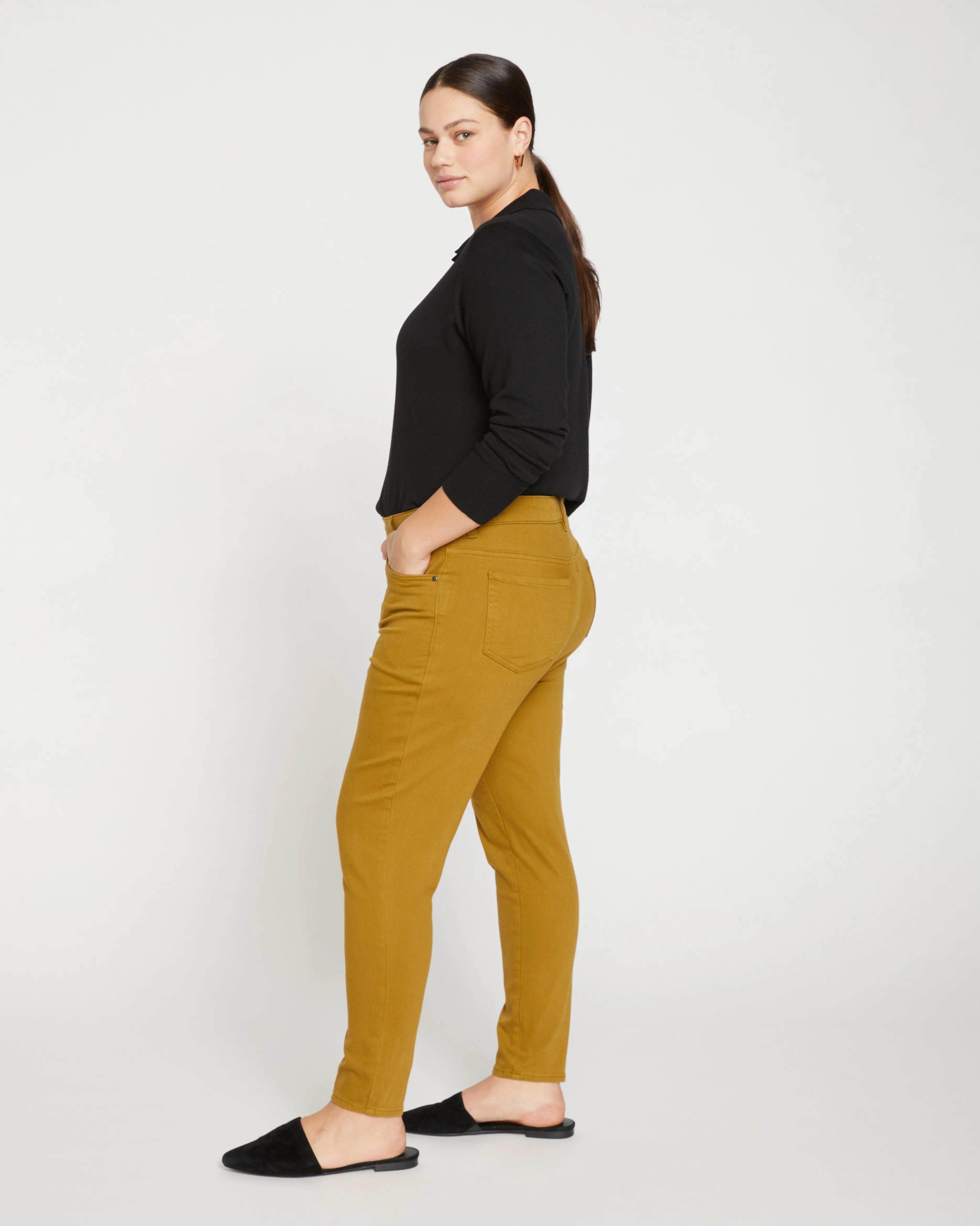 Seine High Rise Skinny Jeans 27 Inch - Dried Palm sold by Universal Standard product image thumbnail 3