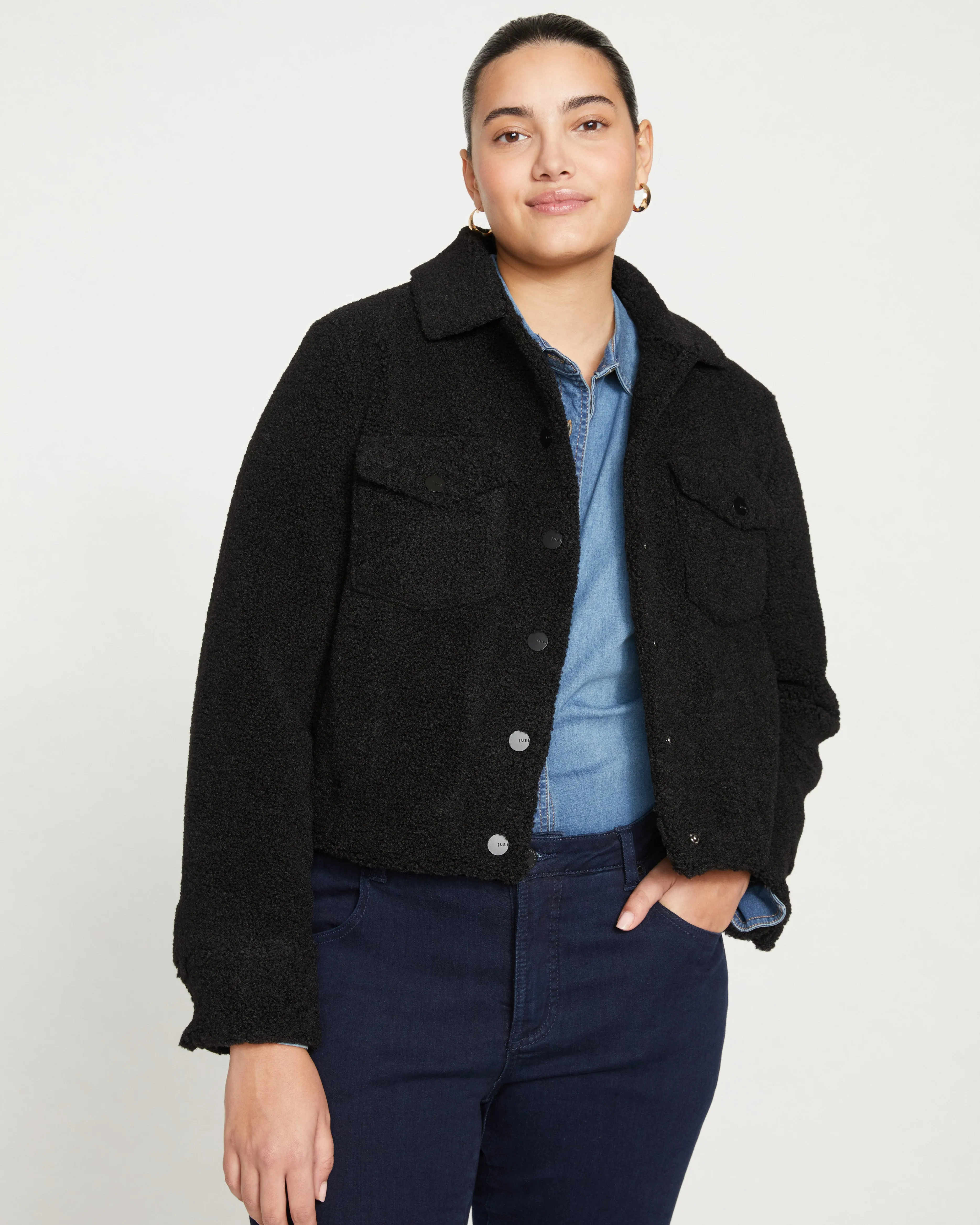 Kelsey Teddy Jacket - Black sold by Universal Standard product image thumbnail 2