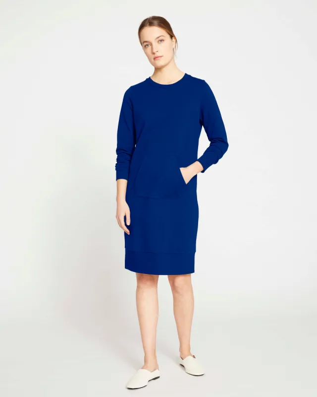 Classic Light Terry Sweatshirt Dress - Lapis sold by Universal Standard