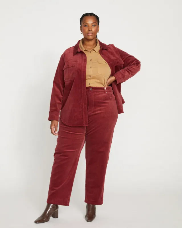 Cassidy High Rise Straight Corduroy Pants - Rioja sold by Universal Standard