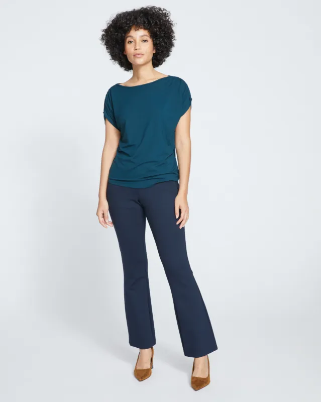 Pull On Bootcut Ponte Pants - Navy sold by Universal Standard