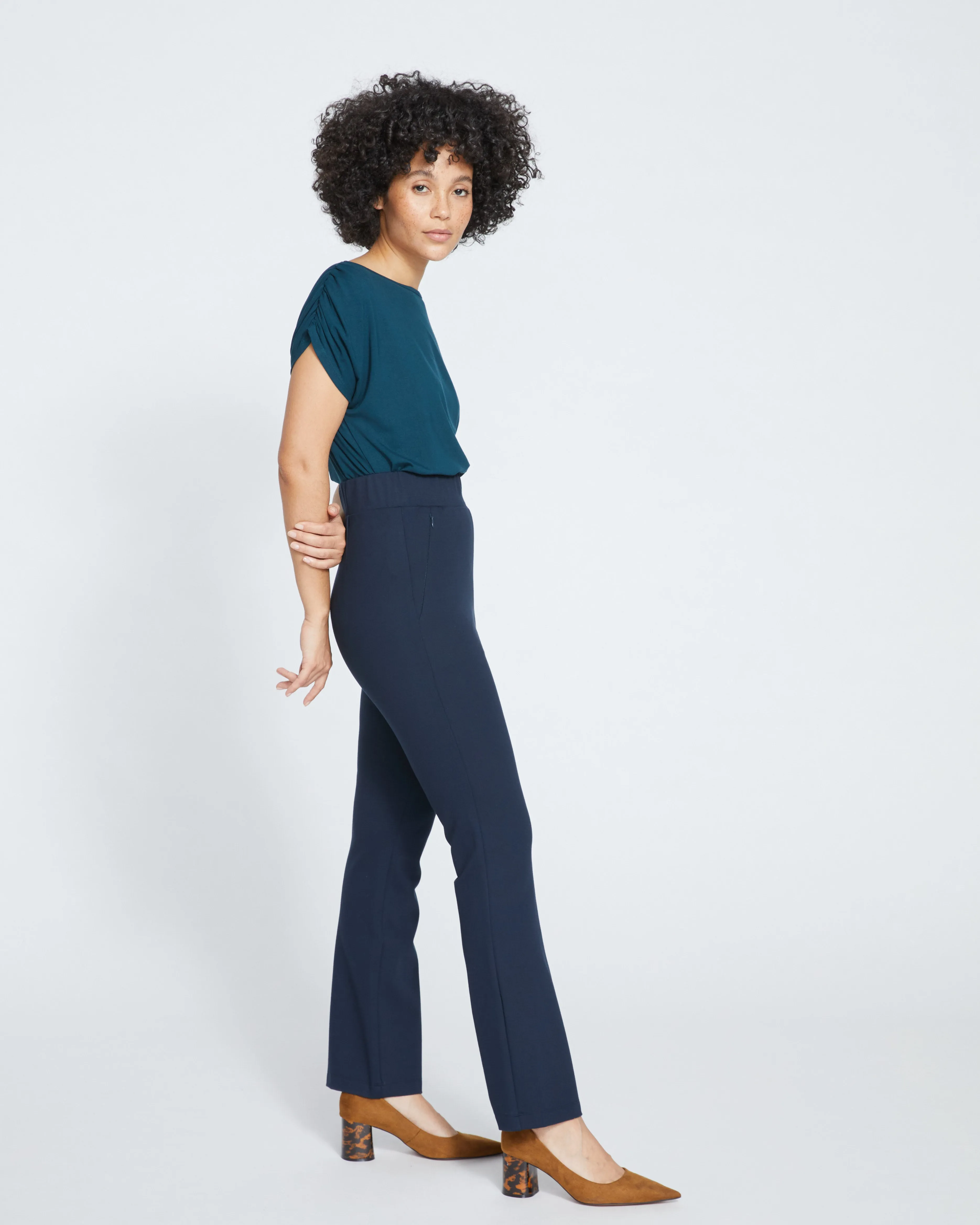 Pull On Bootcut Ponte Pants - Navy sold by Universal Standard product image thumbnail 3