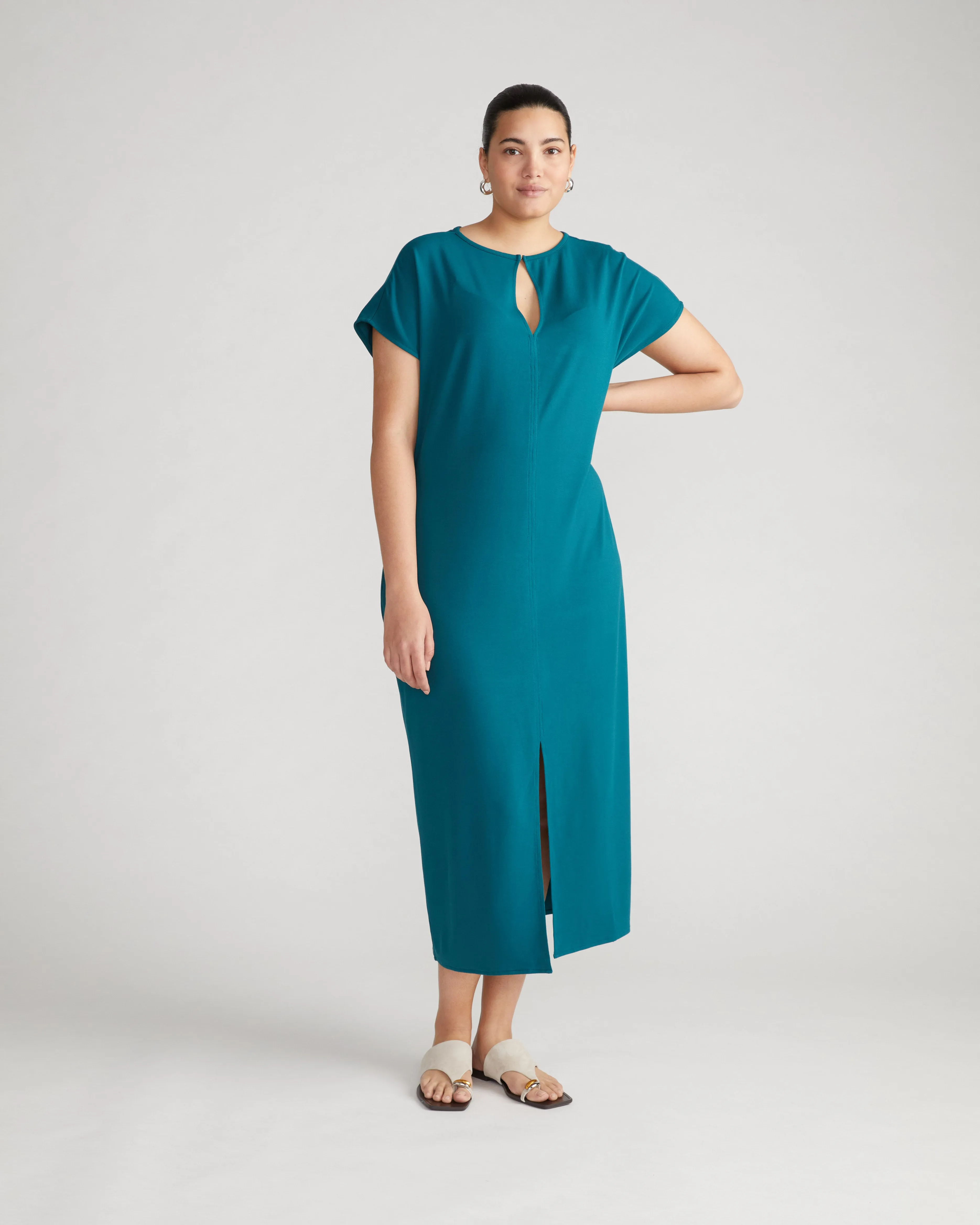 Spritz Divine Jersey Shift Dress - Ocean Floor sold by Universal Standard