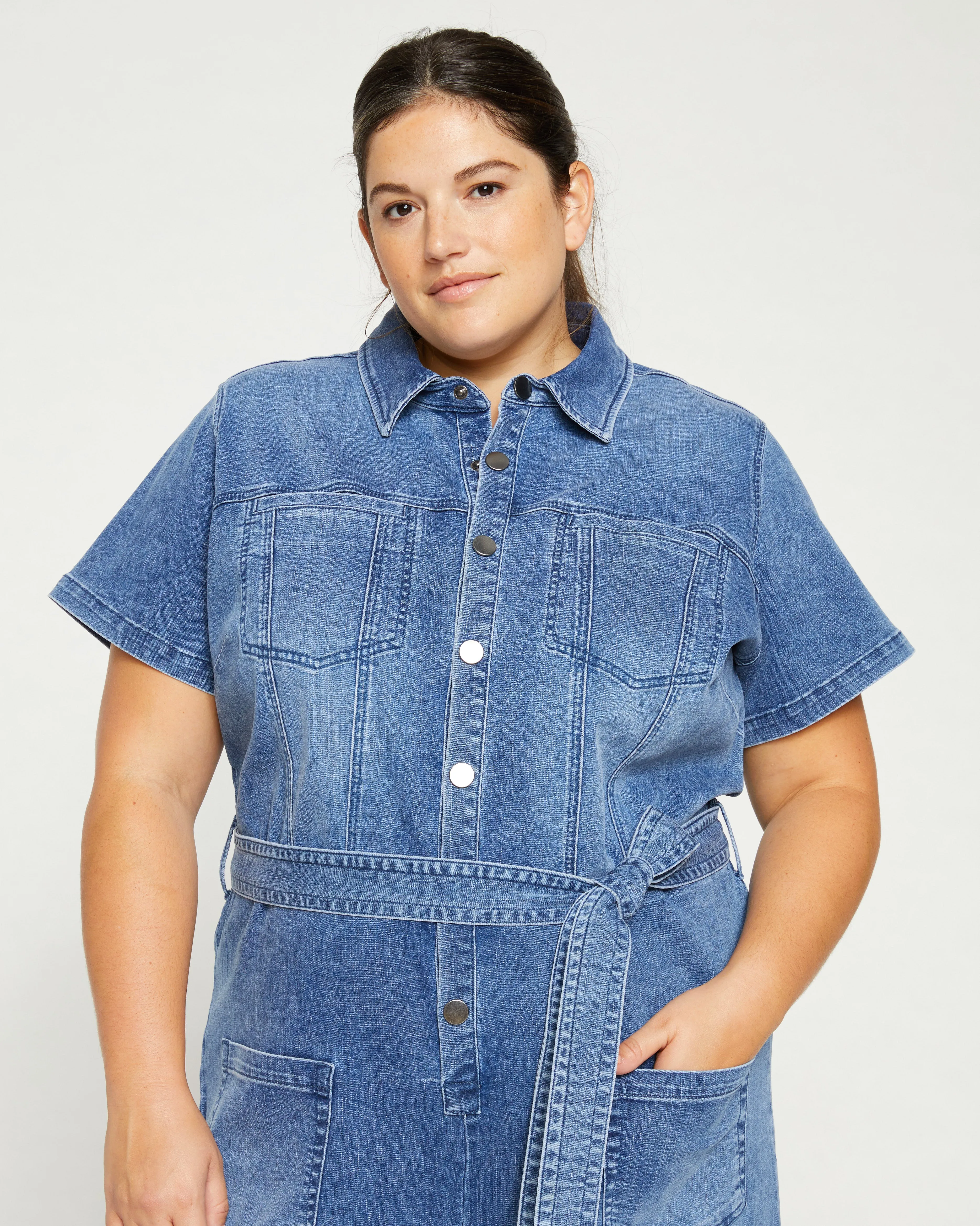 Kate Denim Jumpsuit - Austin Blue sold by Universal Standard product image thumbnail 2