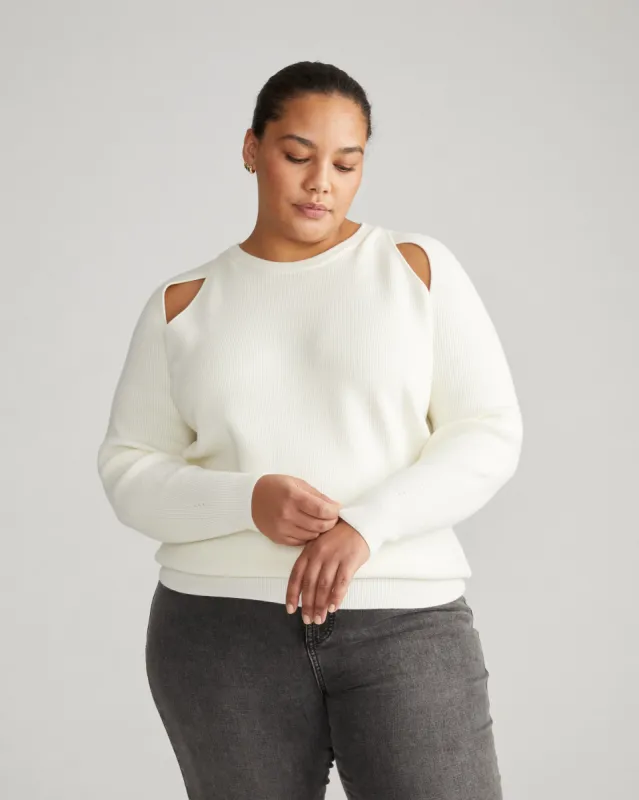 Better-Than-Wool Keyhole Sweater - Tusk sold by Universal Standard