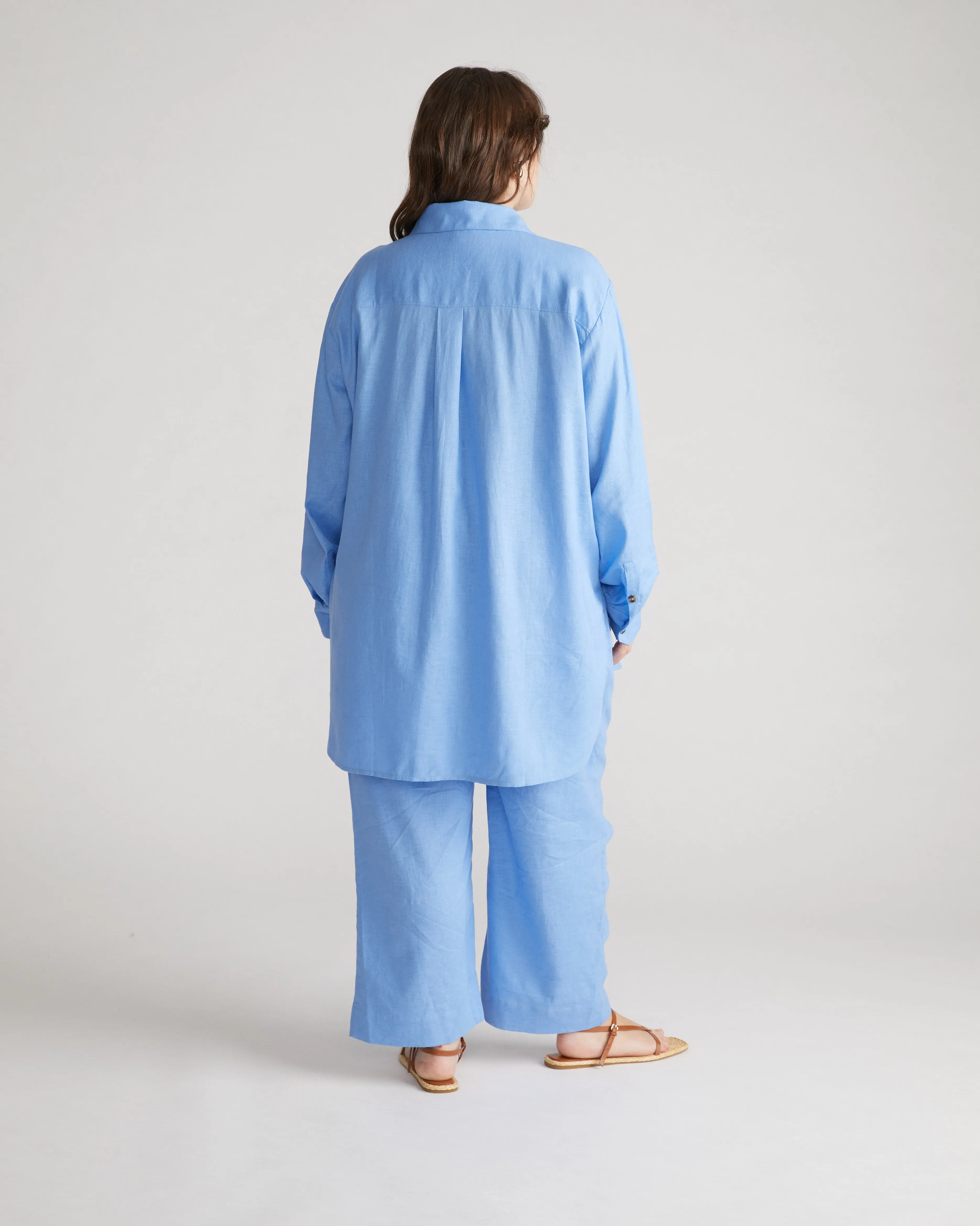 Dawn Linen Hi Low Tunic - Hamptons Hydrangea sold by Universal Standard product image thumbnail 4